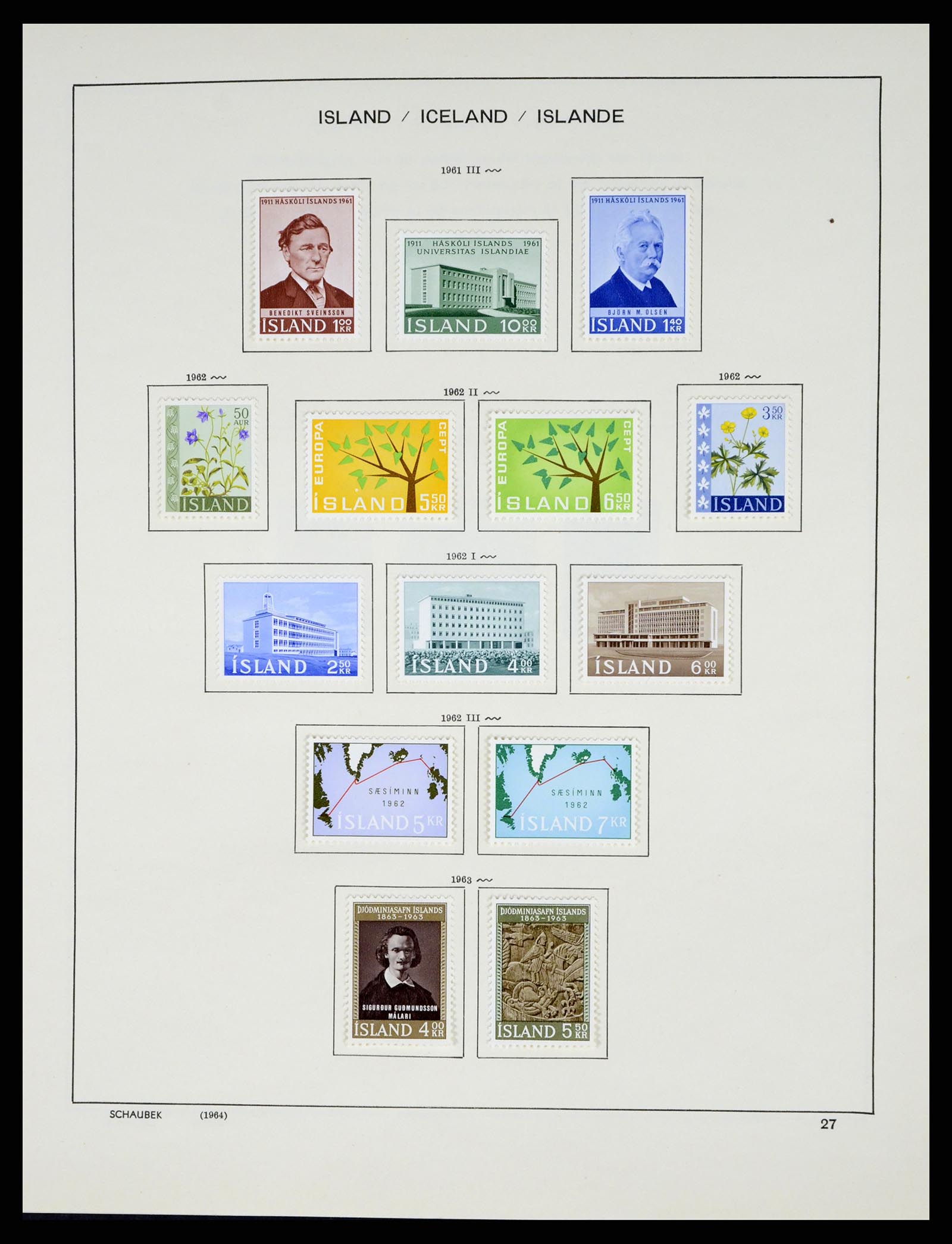 37555 028 - Postzegelverzameling 37555 IJsland 1873-2010.