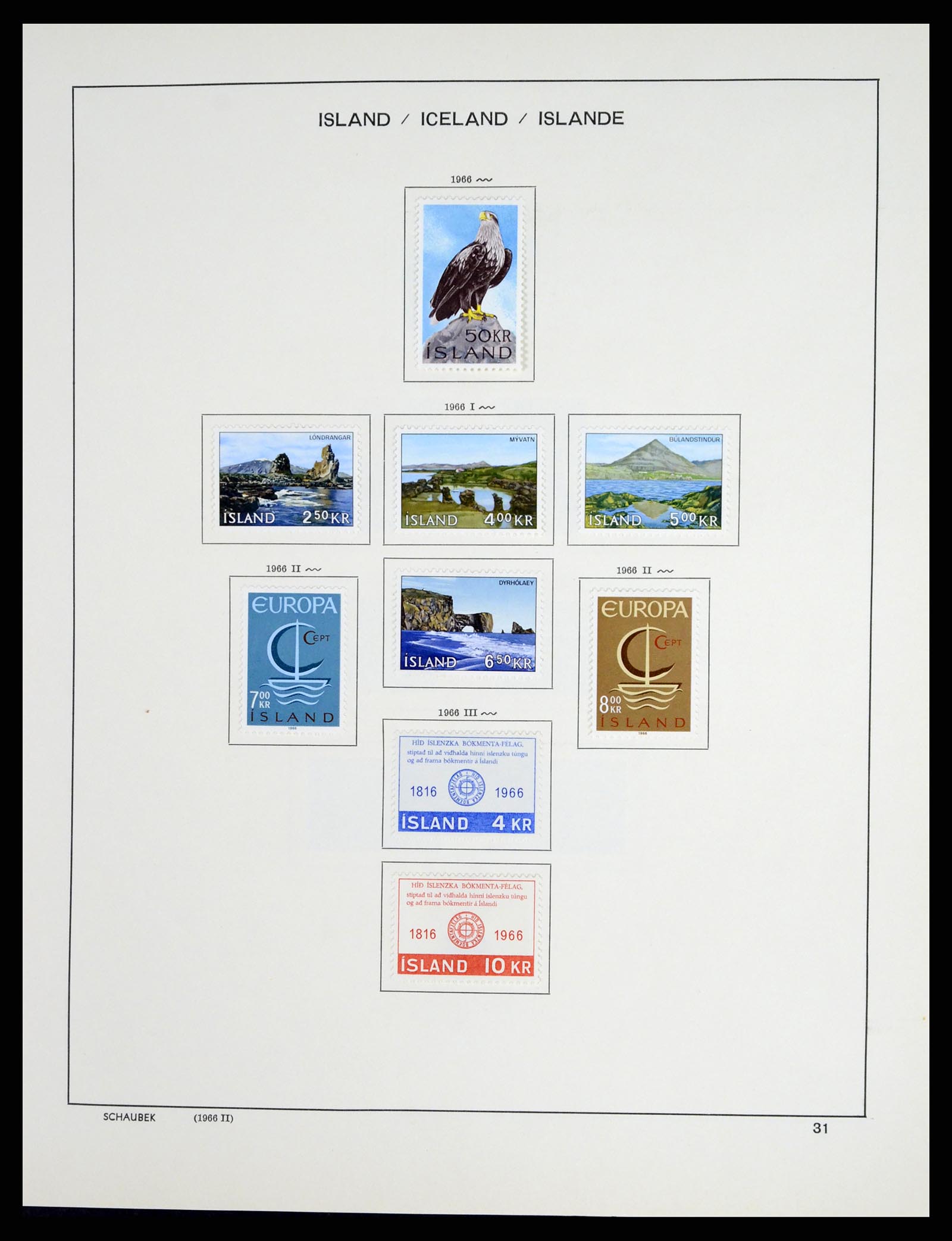 37555 033 - Postzegelverzameling 37555 IJsland 1873-2010.