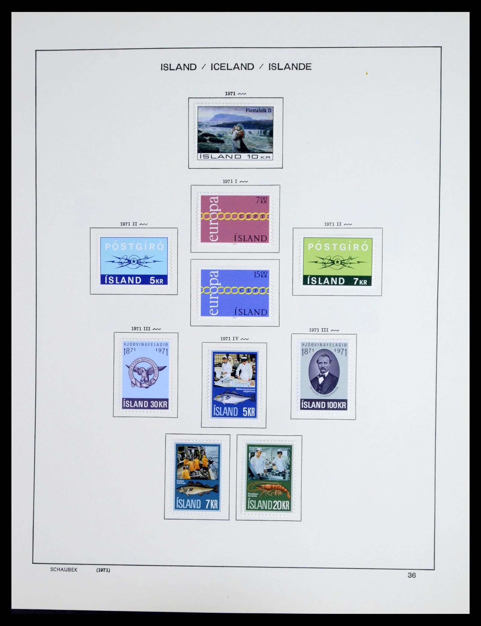 37555 038 - Postzegelverzameling 37555 IJsland 1873-2010.