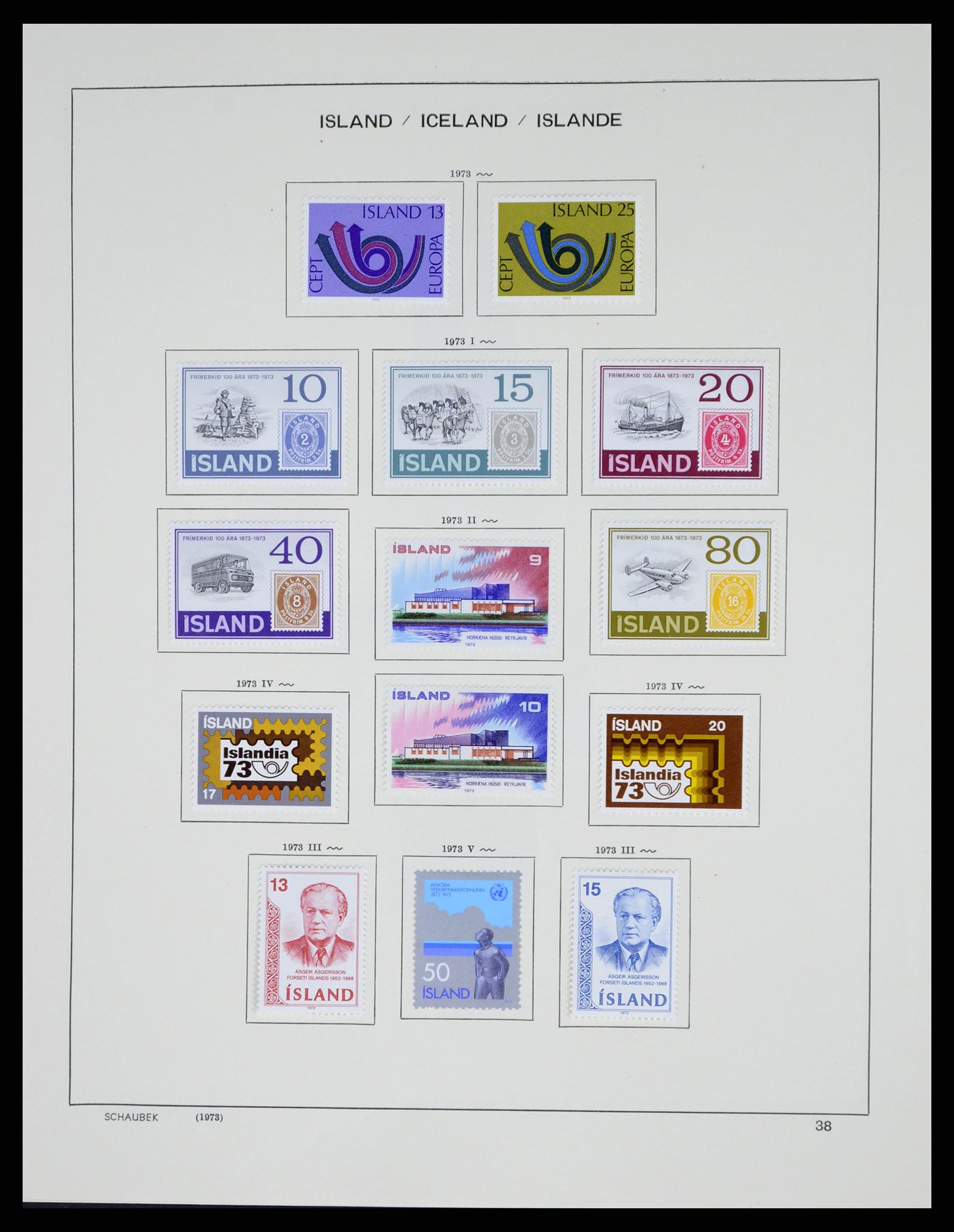 37555 040 - Postzegelverzameling 37555 IJsland 1873-2010.