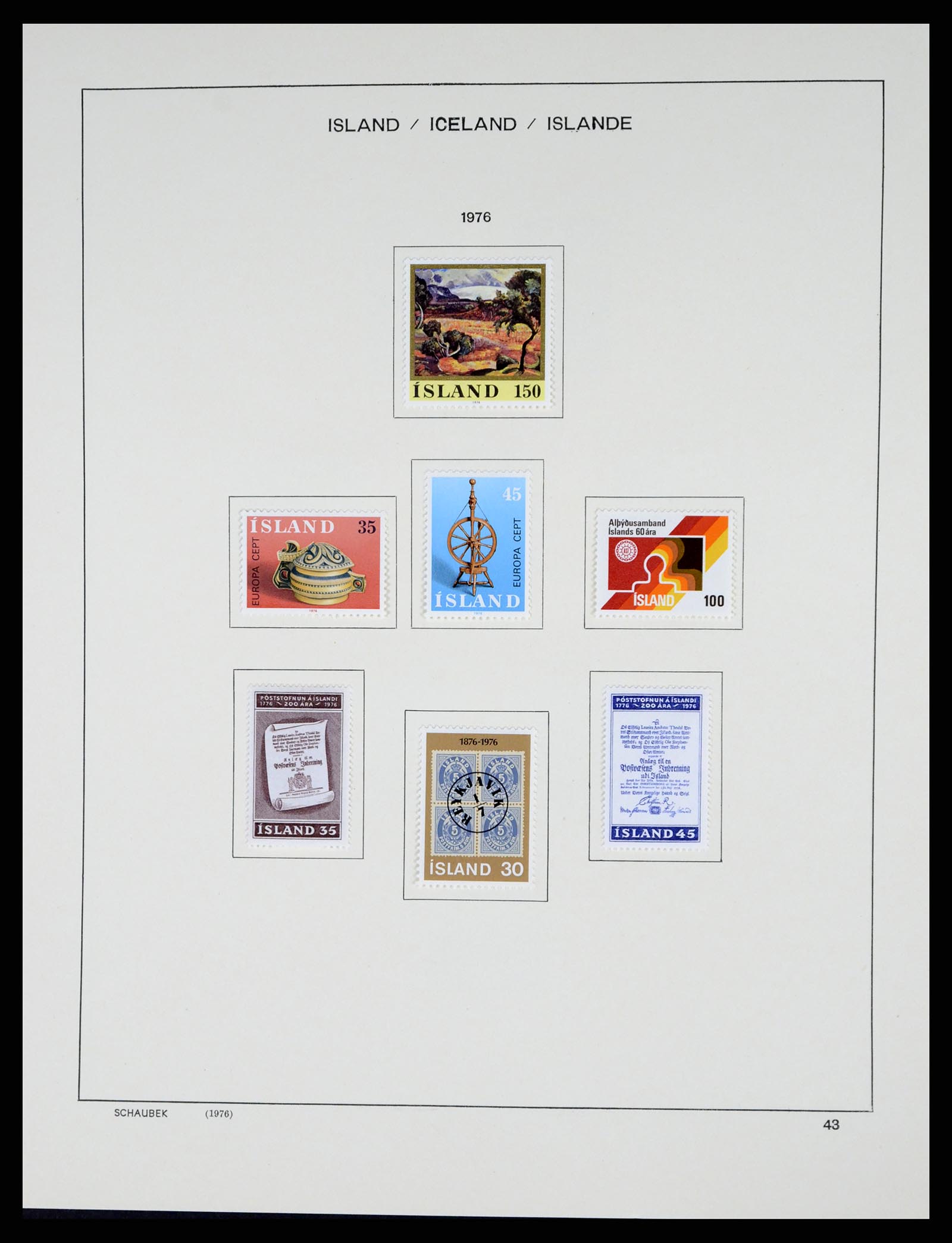37555 045 - Postzegelverzameling 37555 IJsland 1873-2010.