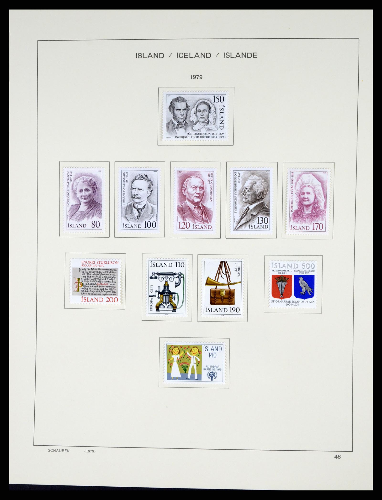 37555 048 - Postzegelverzameling 37555 IJsland 1873-2010.
