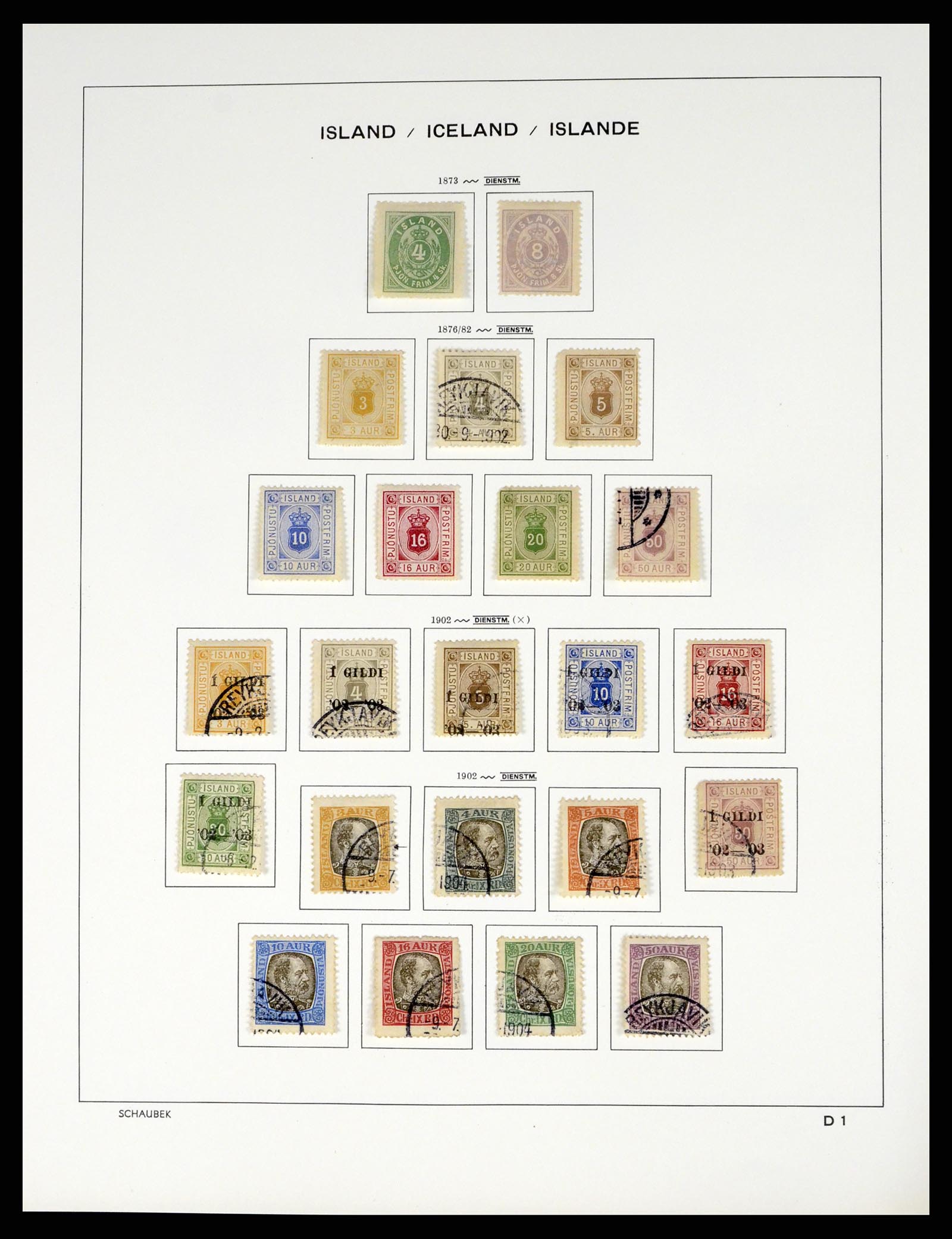 37555 163 - Postzegelverzameling 37555 IJsland 1873-2010.