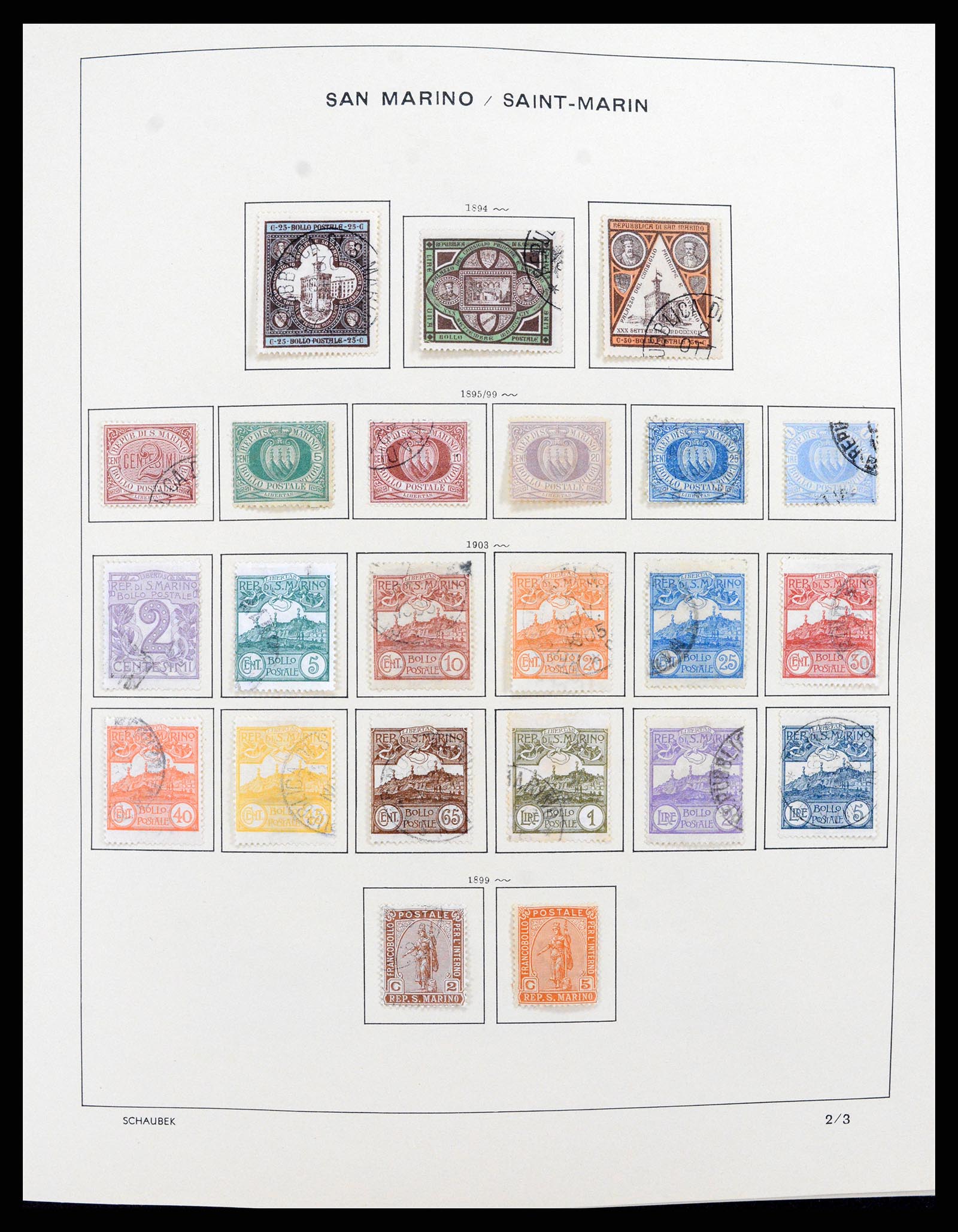 37556 002 - Postzegelverzameling 37556 San Marino 1877-2017.