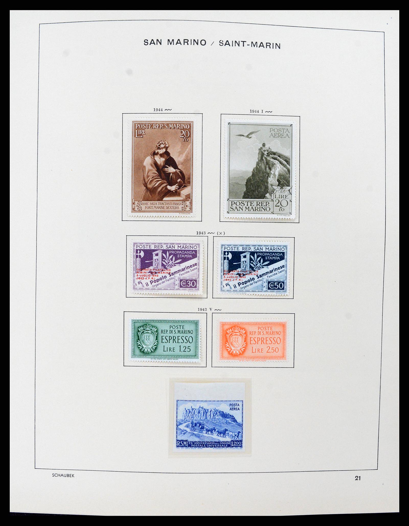 37556 020 - Stamp collection 37556 San Marino 1877-2017.