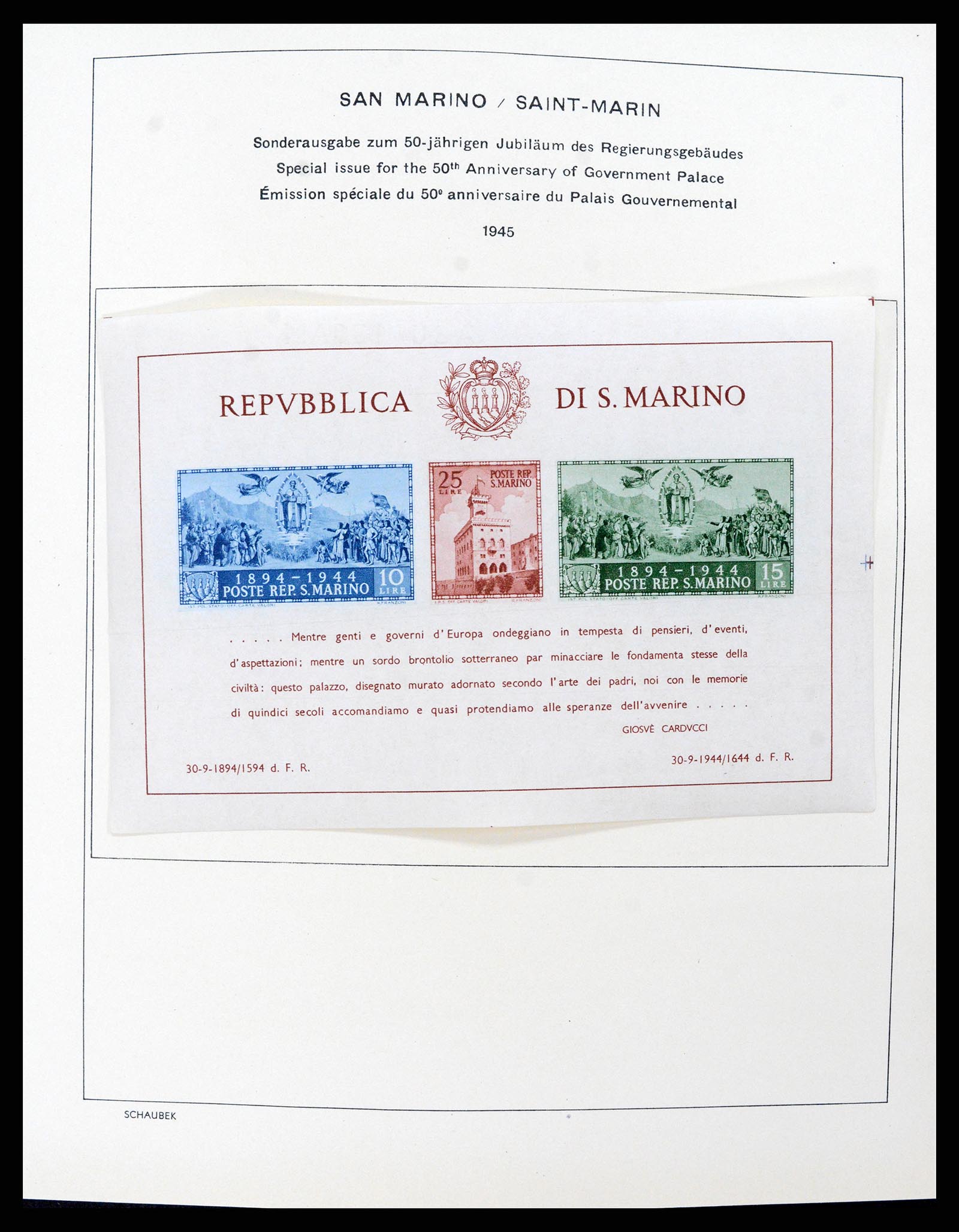 37556 021 - Postzegelverzameling 37556 San Marino 1877-2017.