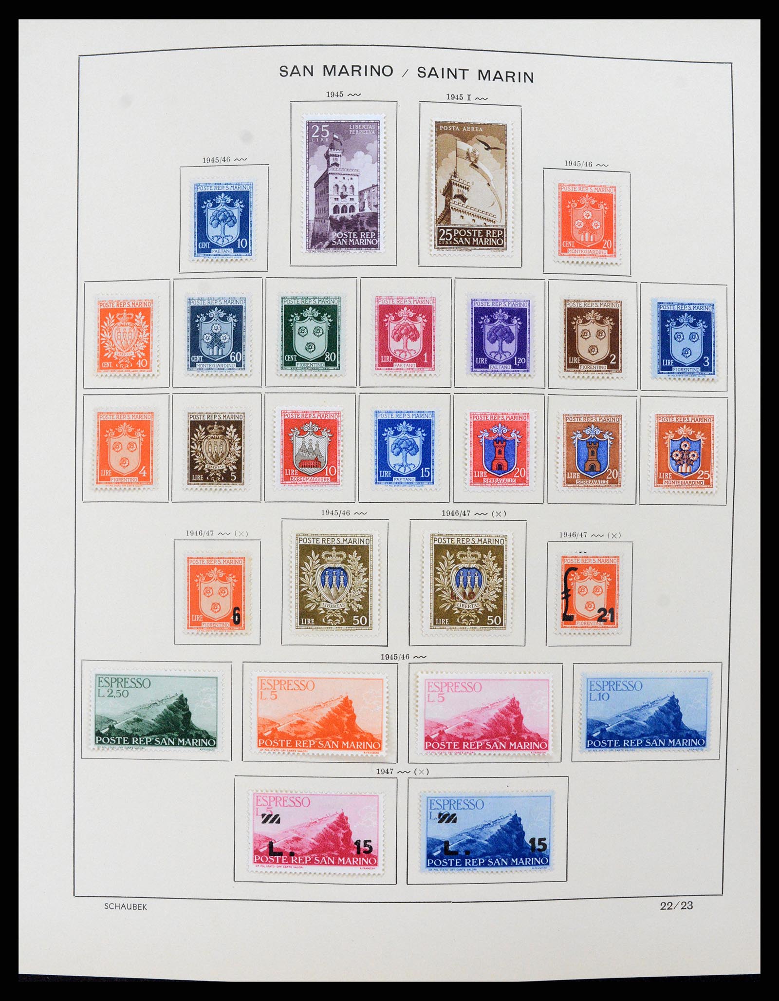 37556 023 - Stamp collection 37556 San Marino 1877-2017.
