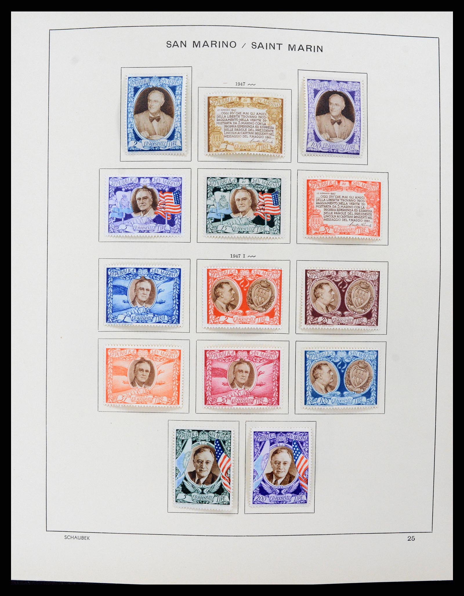 37556 025 - Stamp collection 37556 San Marino 1877-2017.