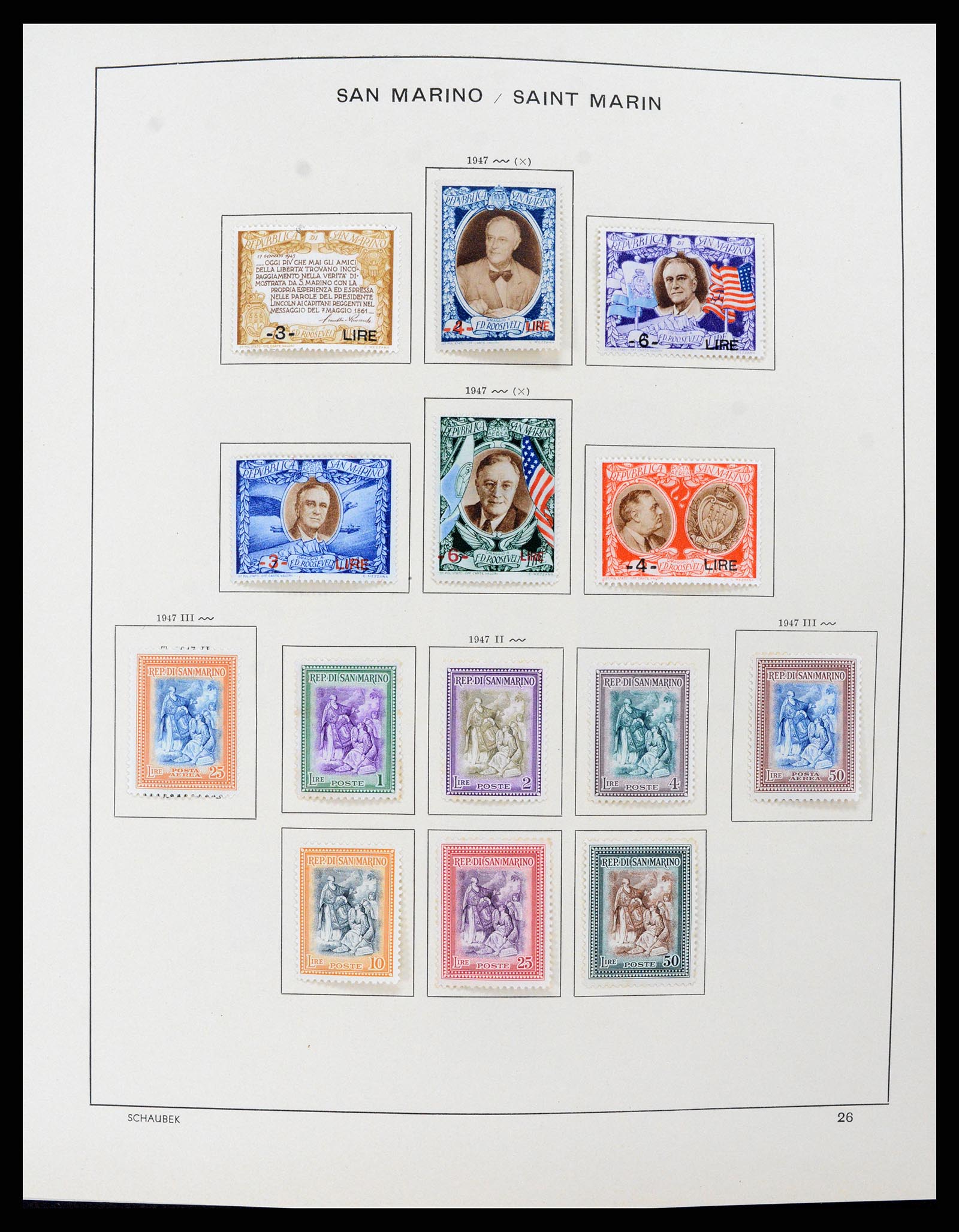 37556 026 - Stamp collection 37556 San Marino 1877-2017.