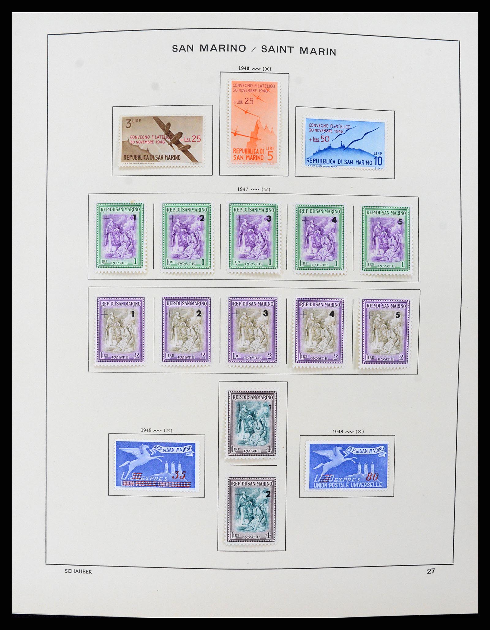 37556 027 - Postzegelverzameling 37556 San Marino 1877-2017.