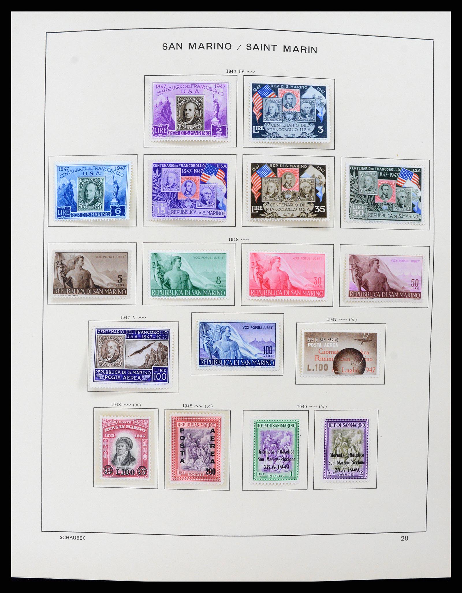 37556 028 - Postzegelverzameling 37556 San Marino 1877-2017.