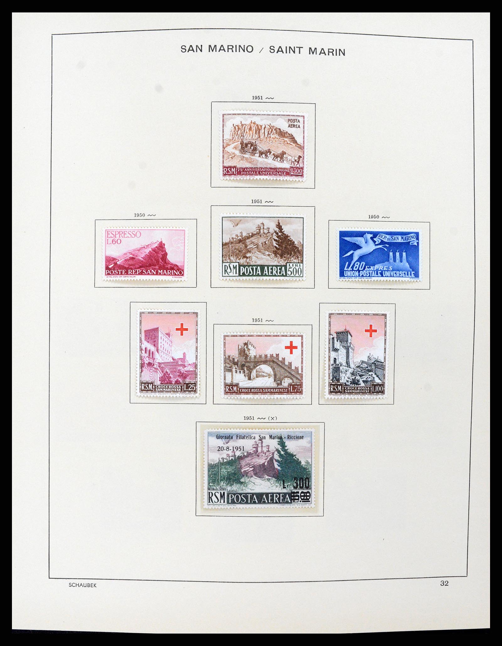 37556 032 - Stamp collection 37556 San Marino 1877-2017.