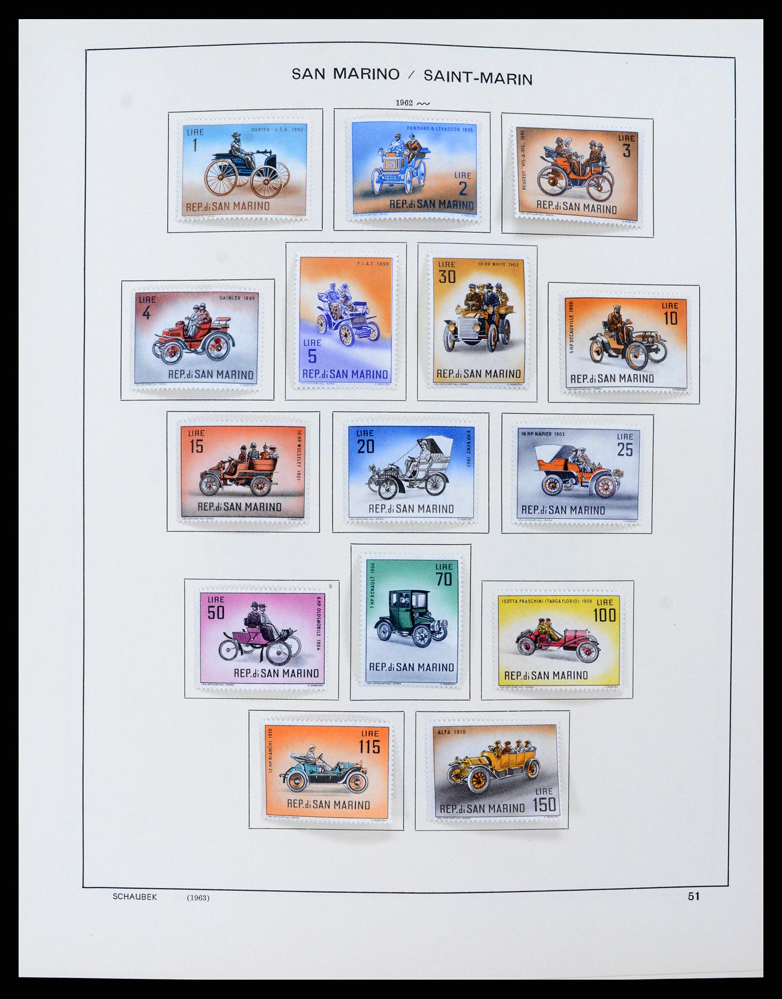 37556 054 - Postzegelverzameling 37556 San Marino 1877-2017.