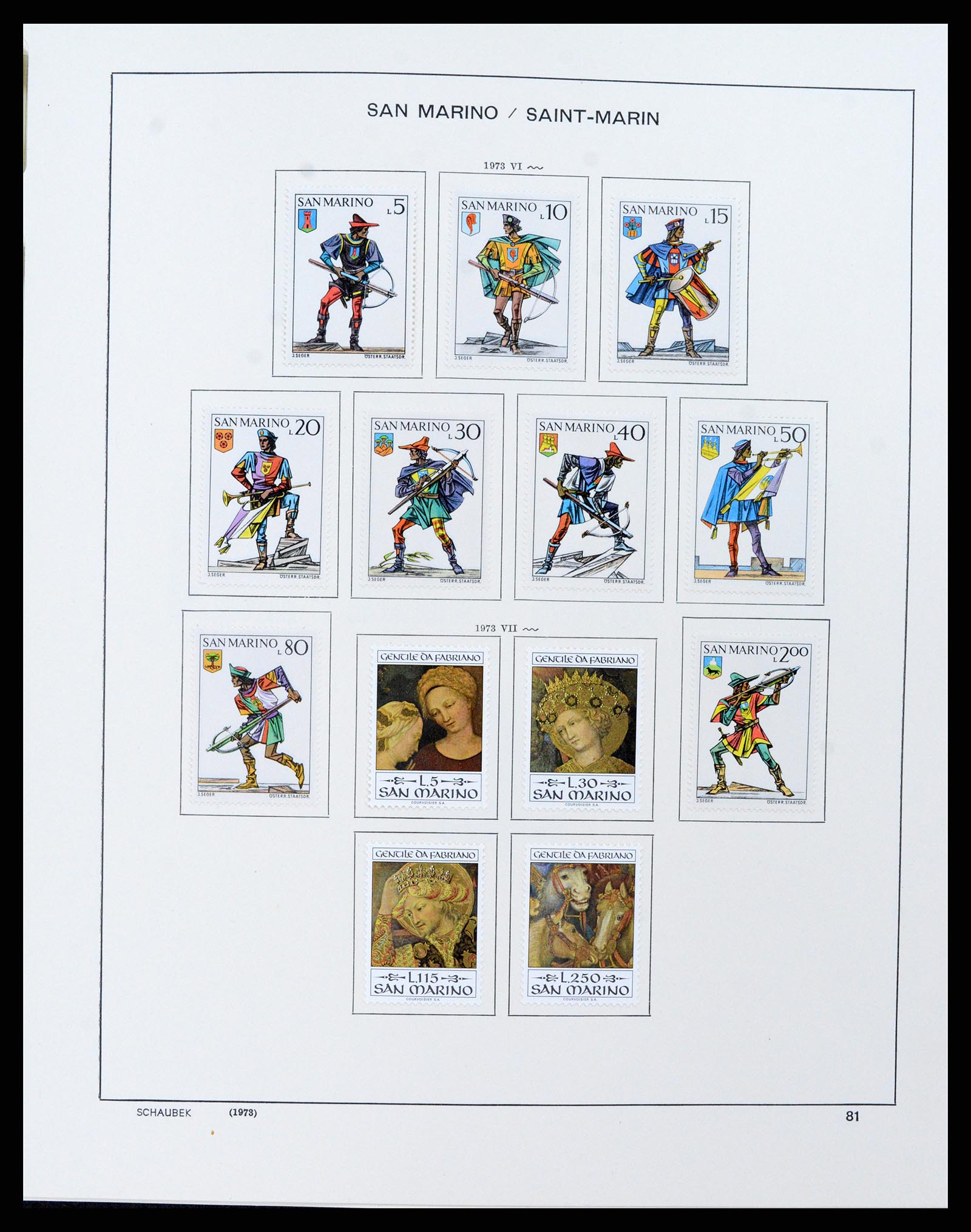 37556 084 - Stamp collection 37556 San Marino 1877-2017.