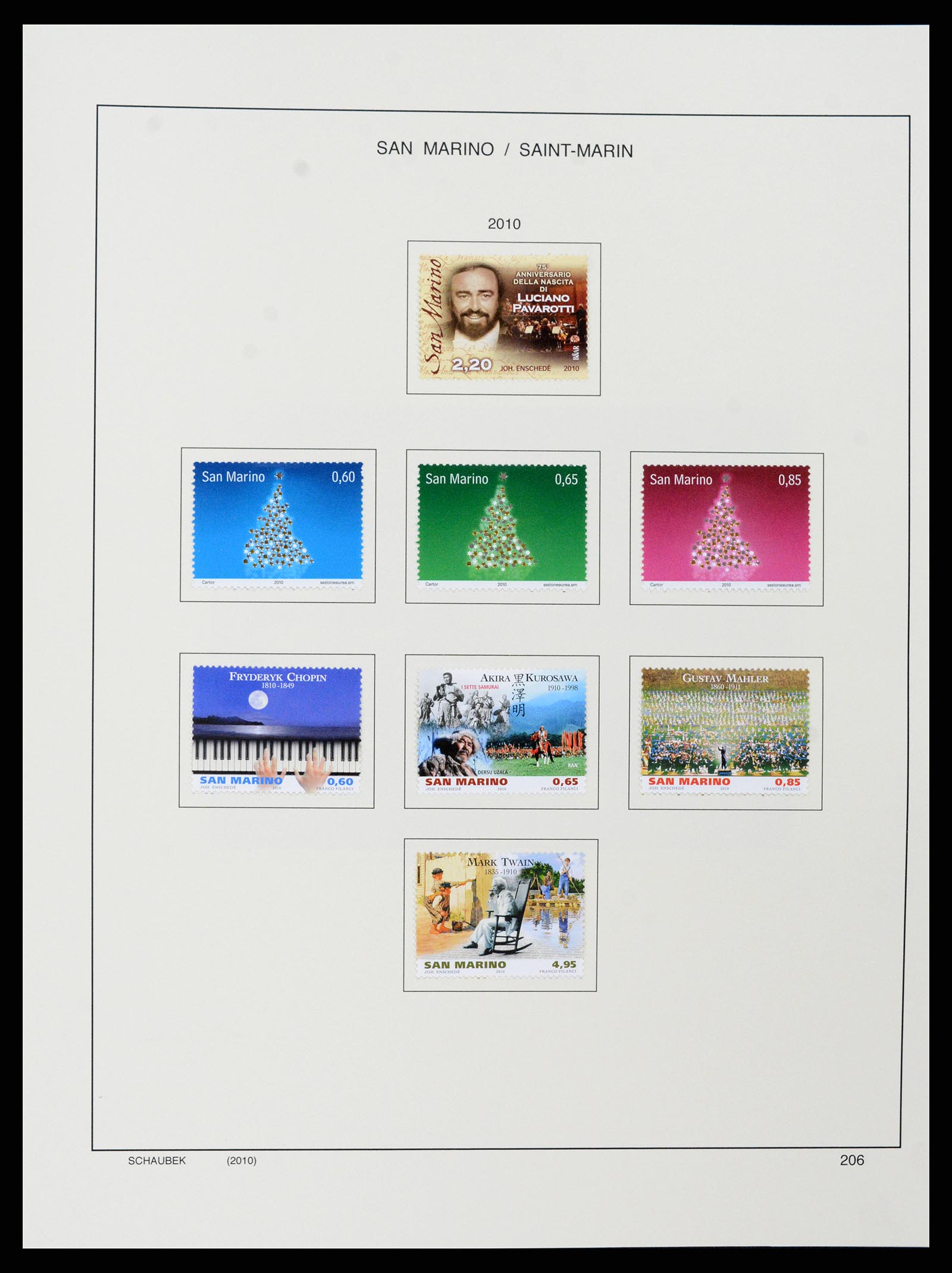 37556 253 - Stamp collection 37556 San Marino 1877-2017.