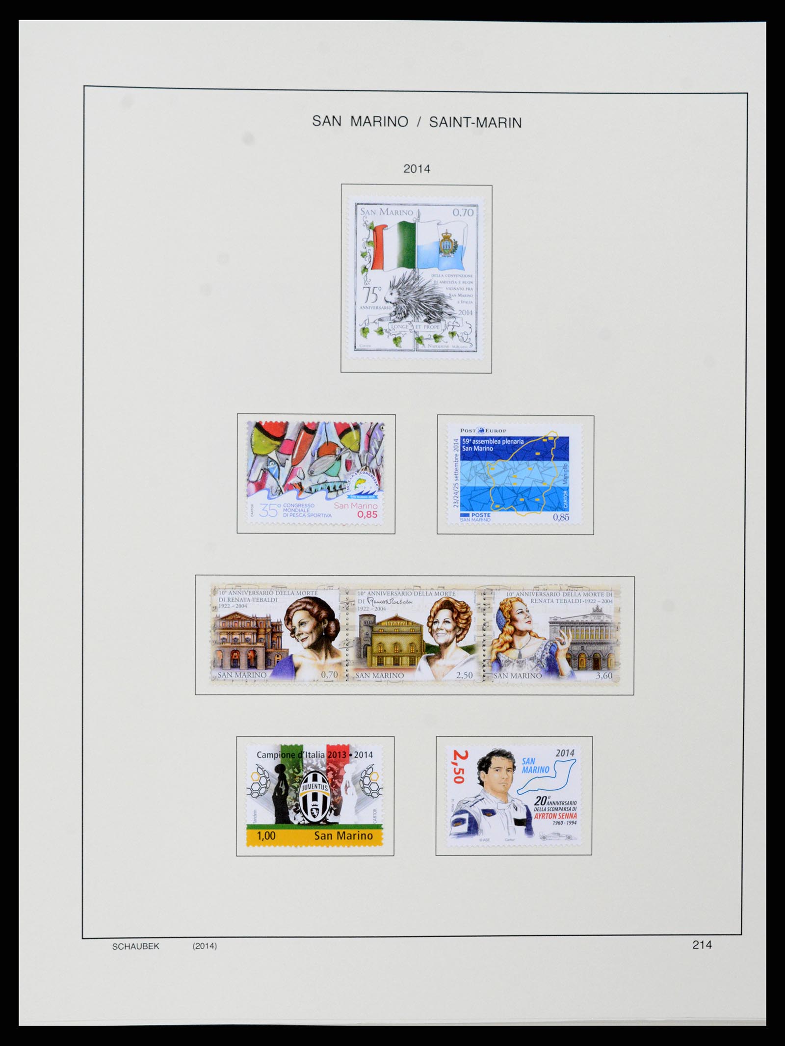 37556 280 - Stamp collection 37556 San Marino 1877-2017.