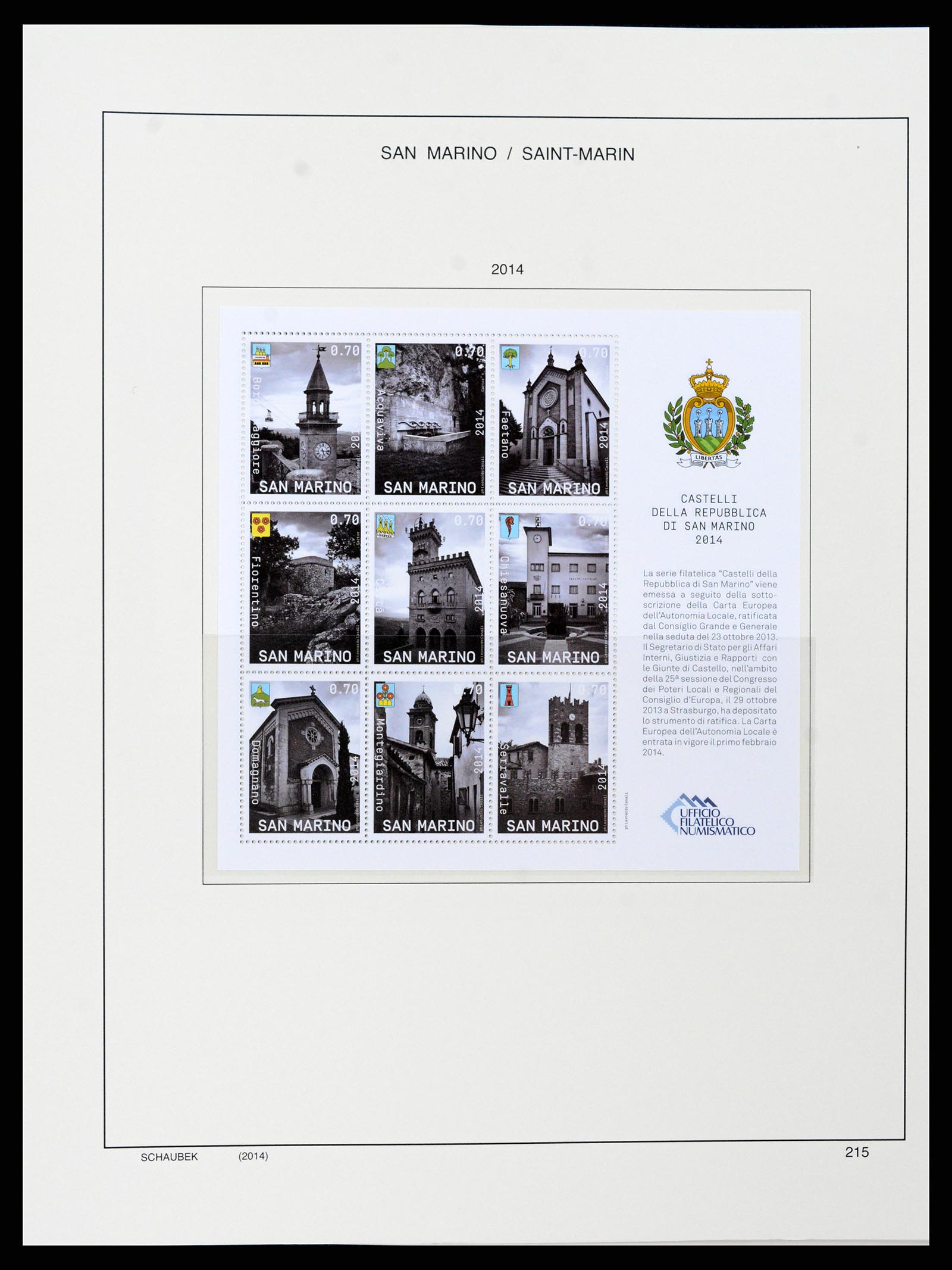 37556 281 - Stamp collection 37556 San Marino 1877-2017.