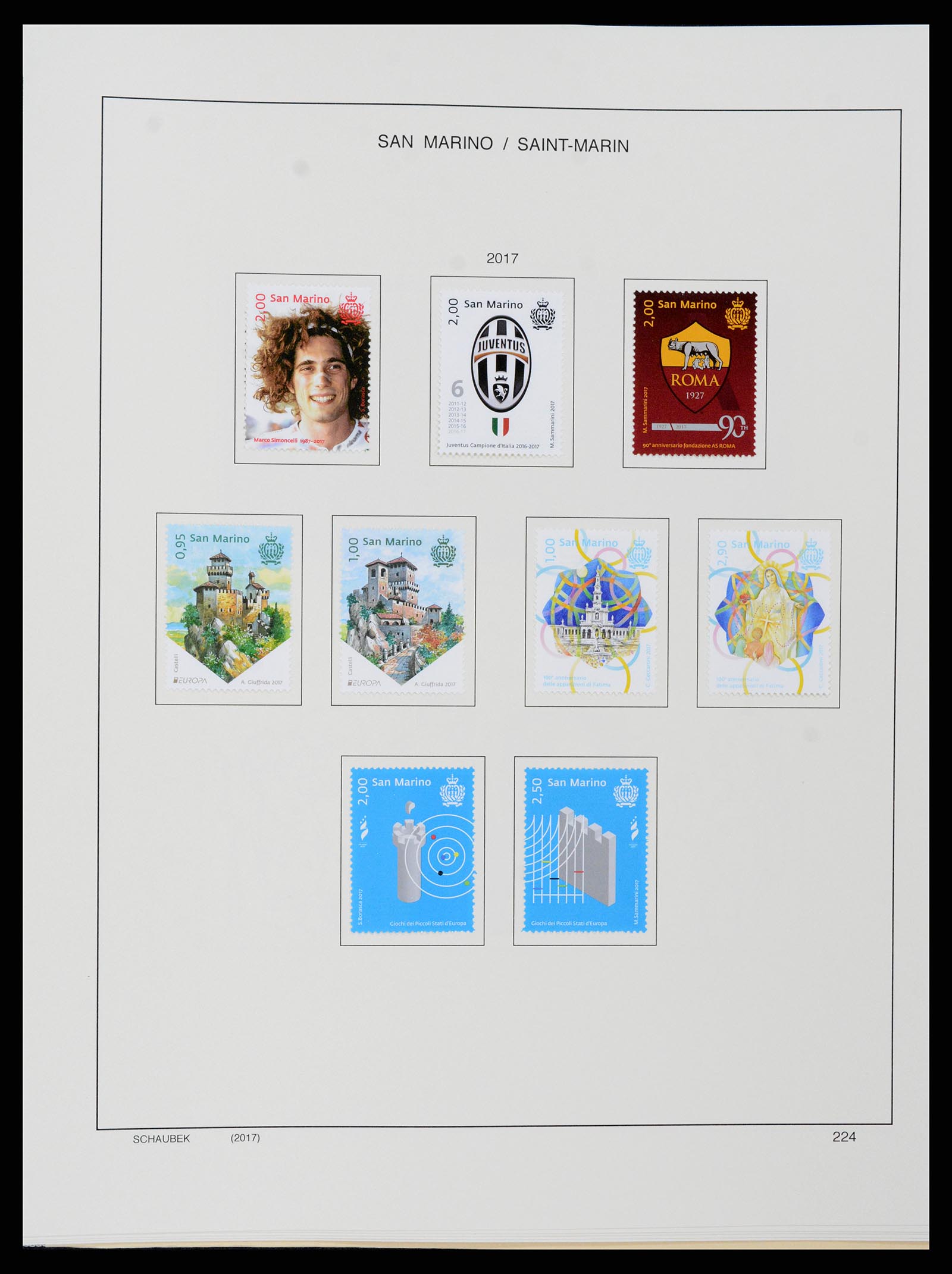 37556 295 - Stamp collection 37556 San Marino 1877-2017.
