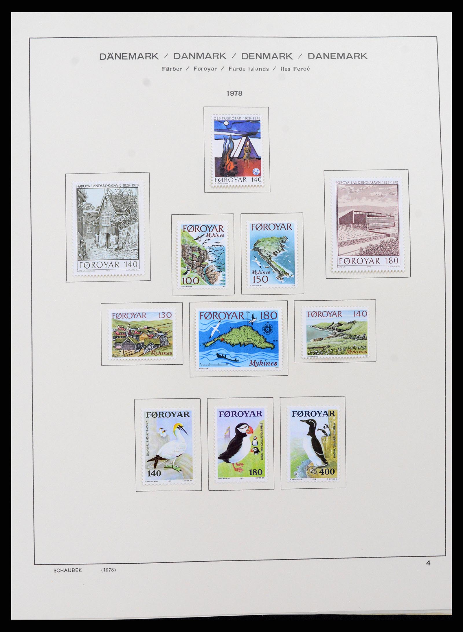 37559 004 - Postzegelverzameling 37559 Faeroer 1919-2018.