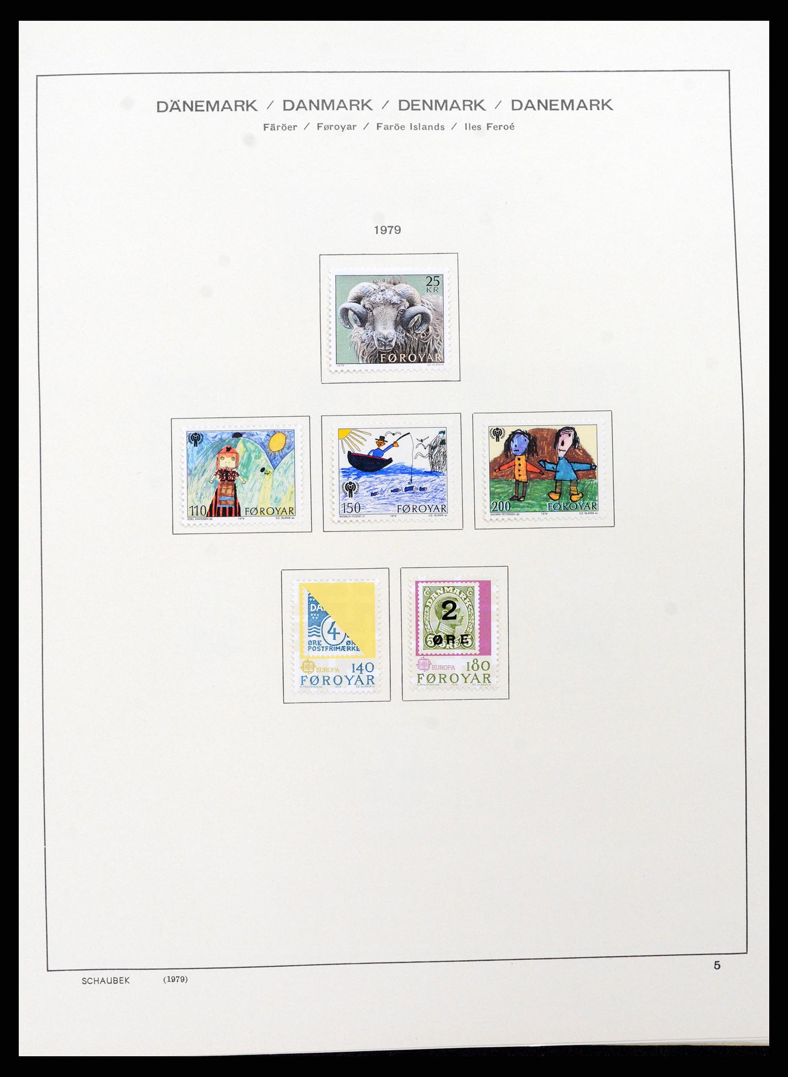 37559 005 - Postzegelverzameling 37559 Faeroer 1919-2018.