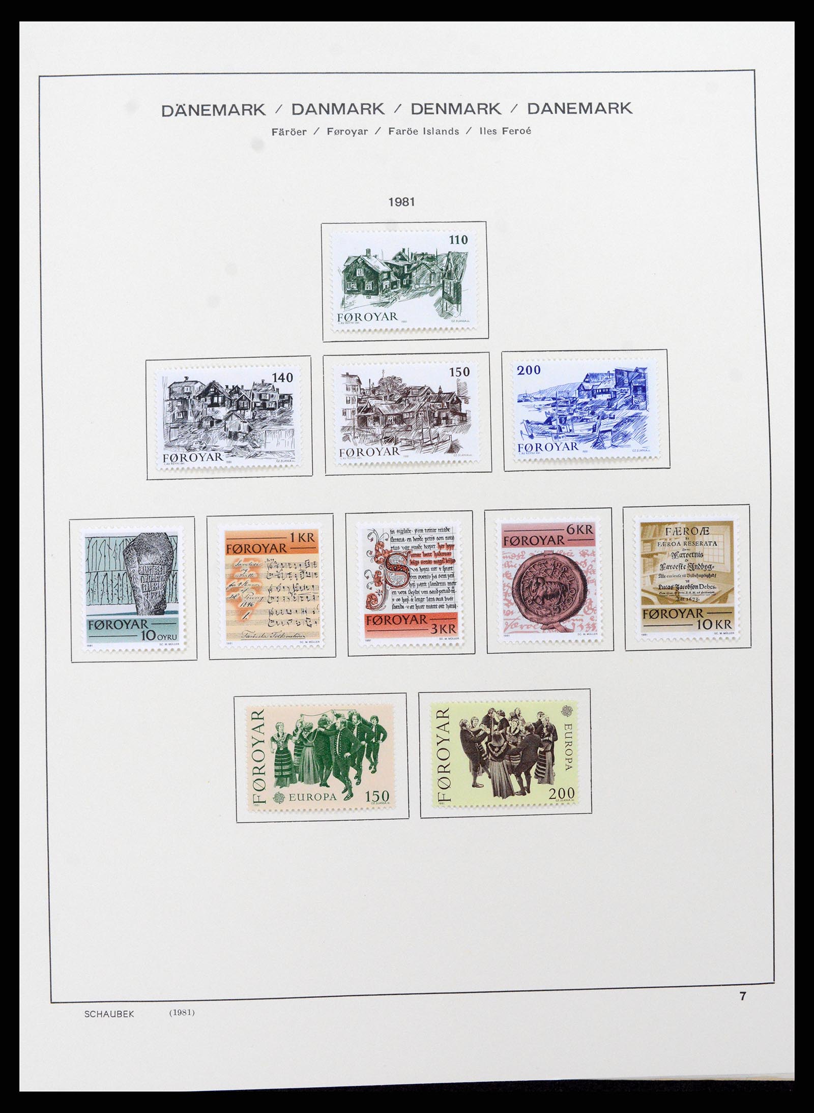 37559 007 - Postzegelverzameling 37559 Faeroer 1919-2018.