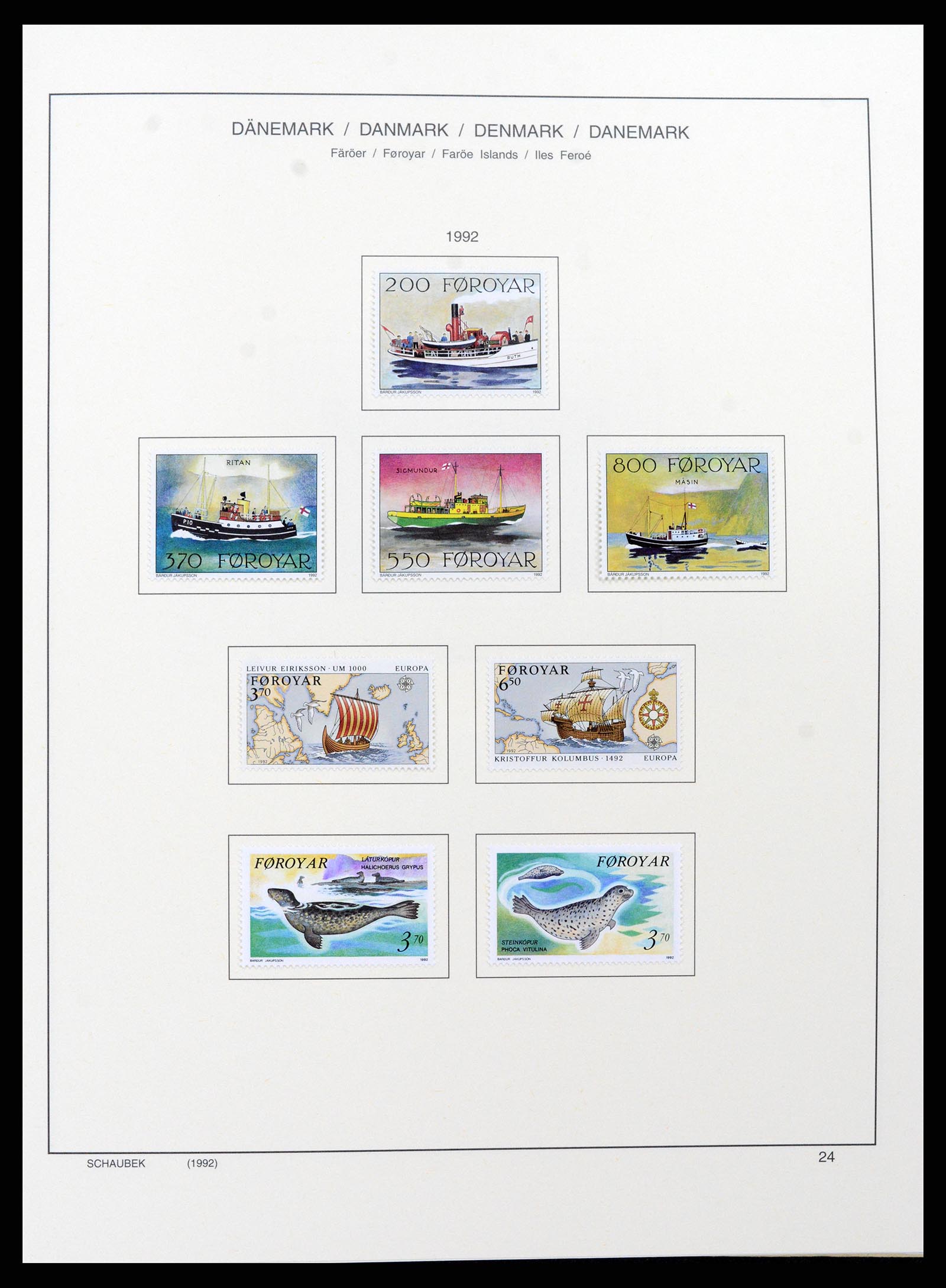 37559 028 - Postzegelverzameling 37559 Faeroer 1919-2018.