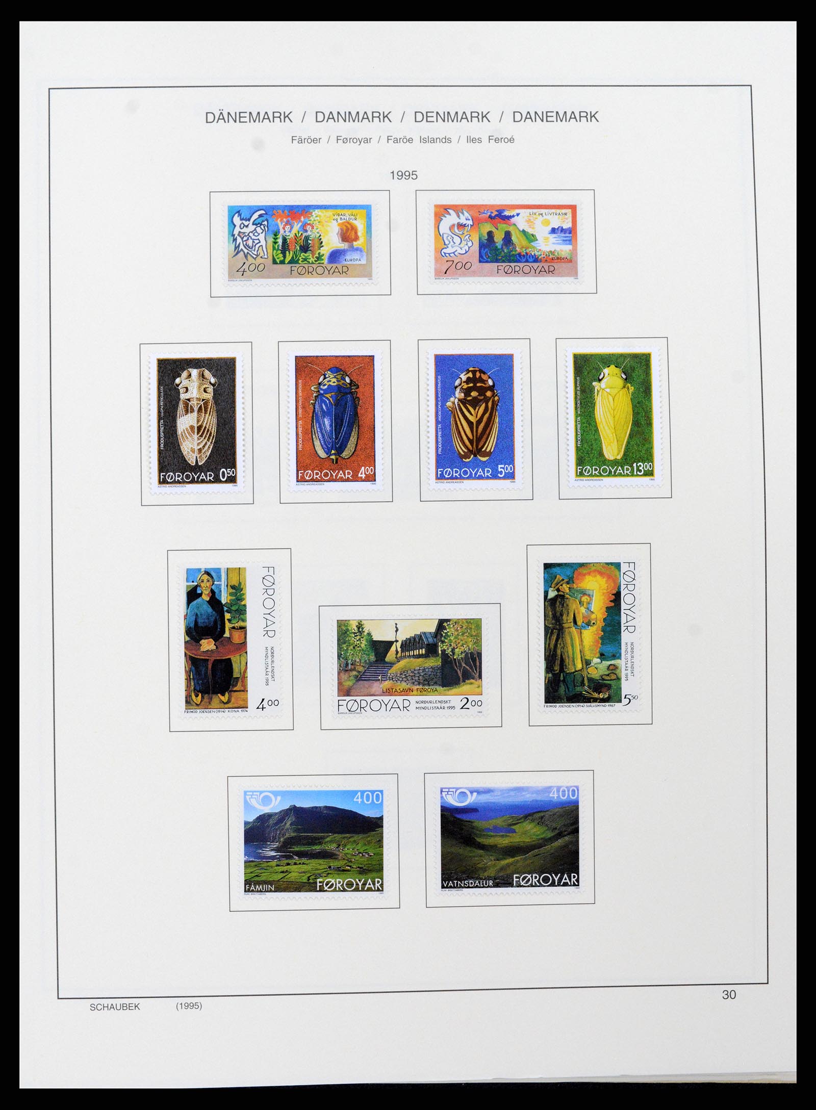 37559 037 - Postzegelverzameling 37559 Faeroer 1919-2018.