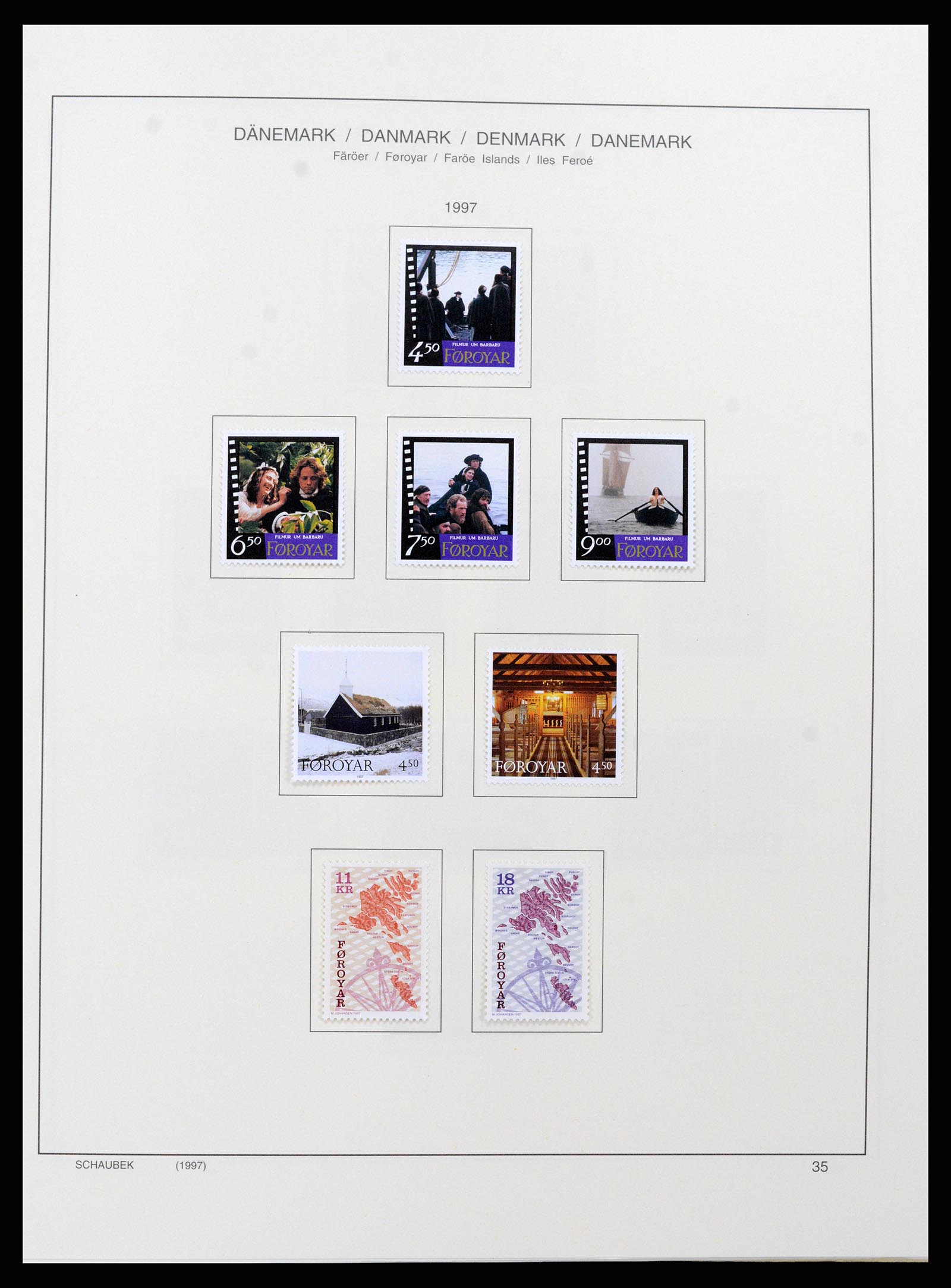 37559 044 - Postzegelverzameling 37559 Faeroer 1919-2018.