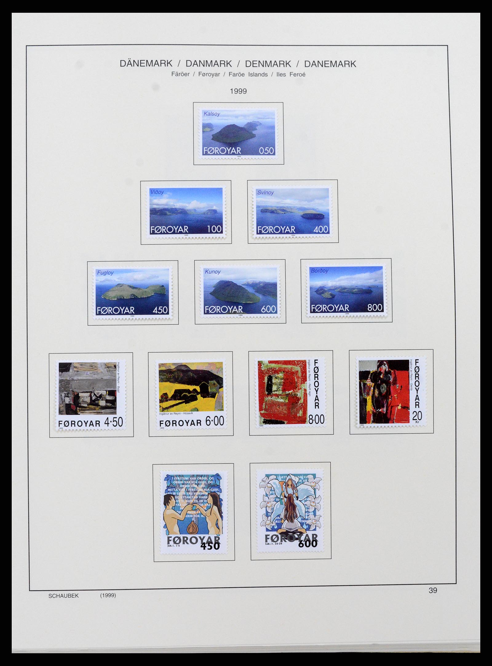 37559 049 - Postzegelverzameling 37559 Faeroer 1919-2018.
