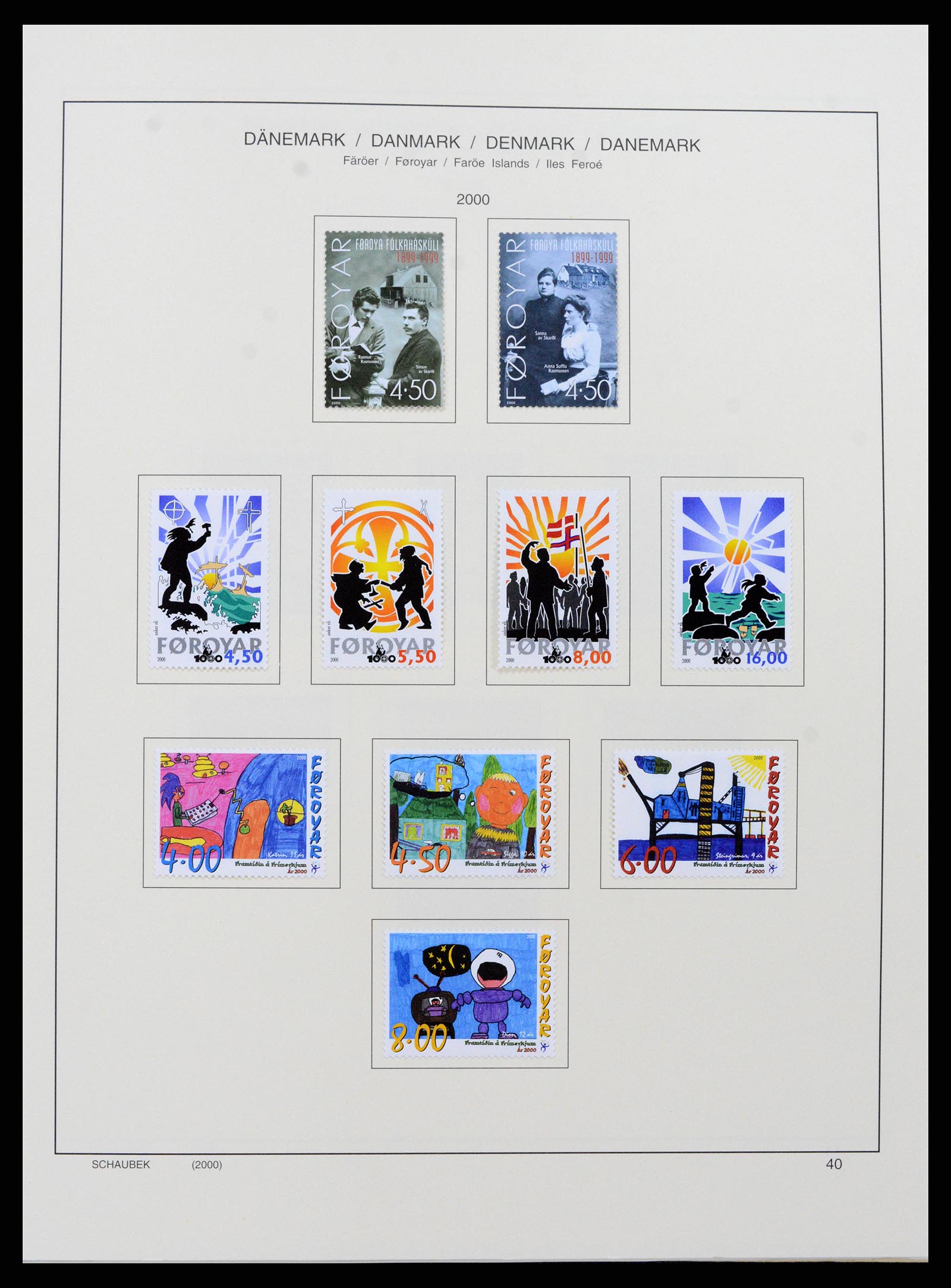 37559 050 - Postzegelverzameling 37559 Faeroer 1919-2018.