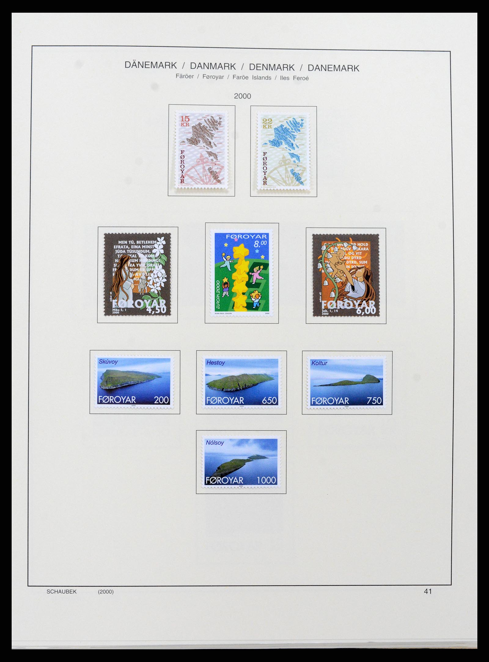 37559 051 - Postzegelverzameling 37559 Faeroer 1919-2018.