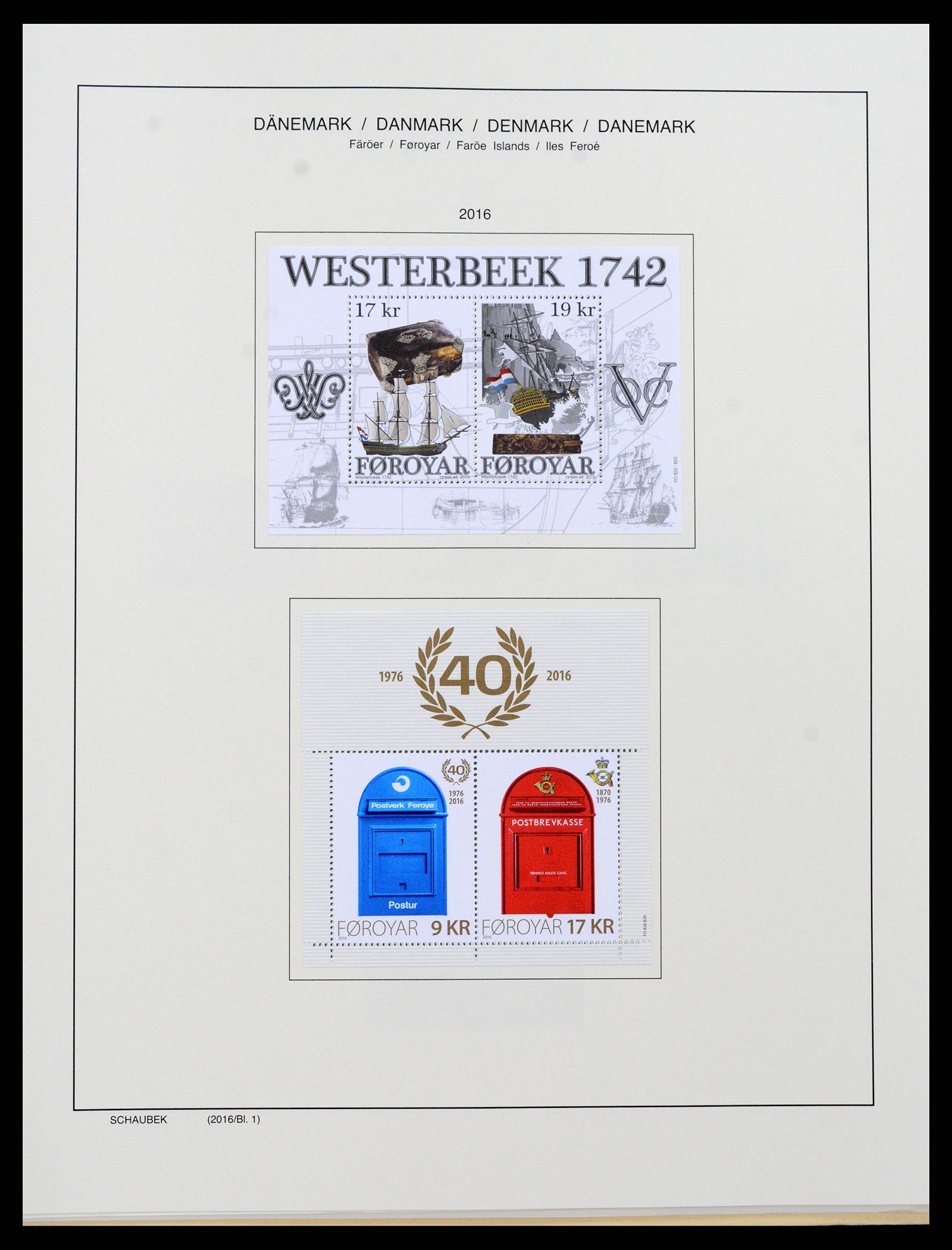 37559 122 - Postzegelverzameling 37559 Faeroer 1919-2018.