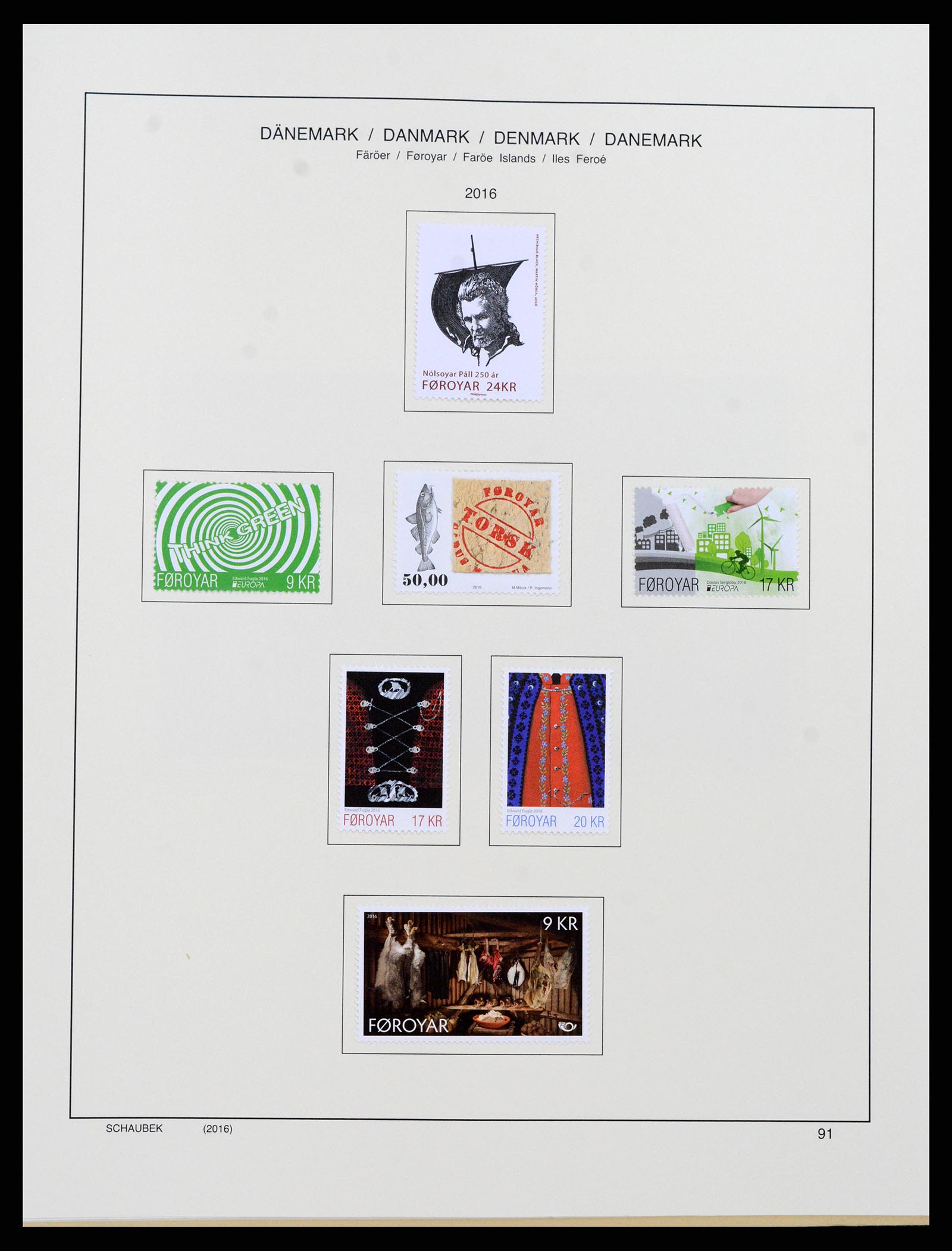 37559 123 - Postzegelverzameling 37559 Faeroer 1919-2018.