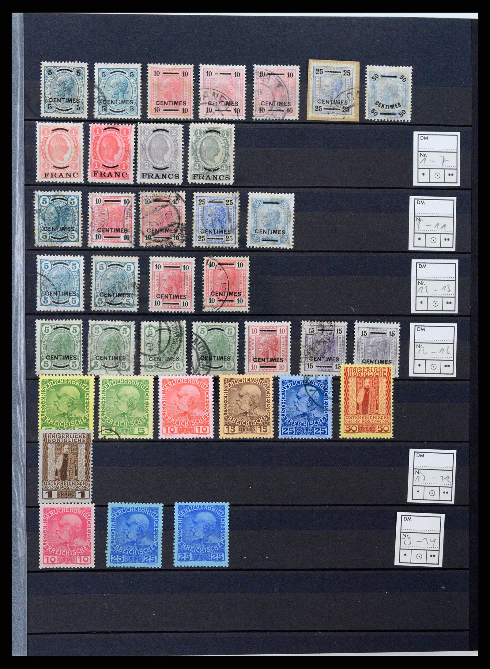 37563 005 - Postzegelverzameling 37563 Oostenrijks Levant 1864-1914.