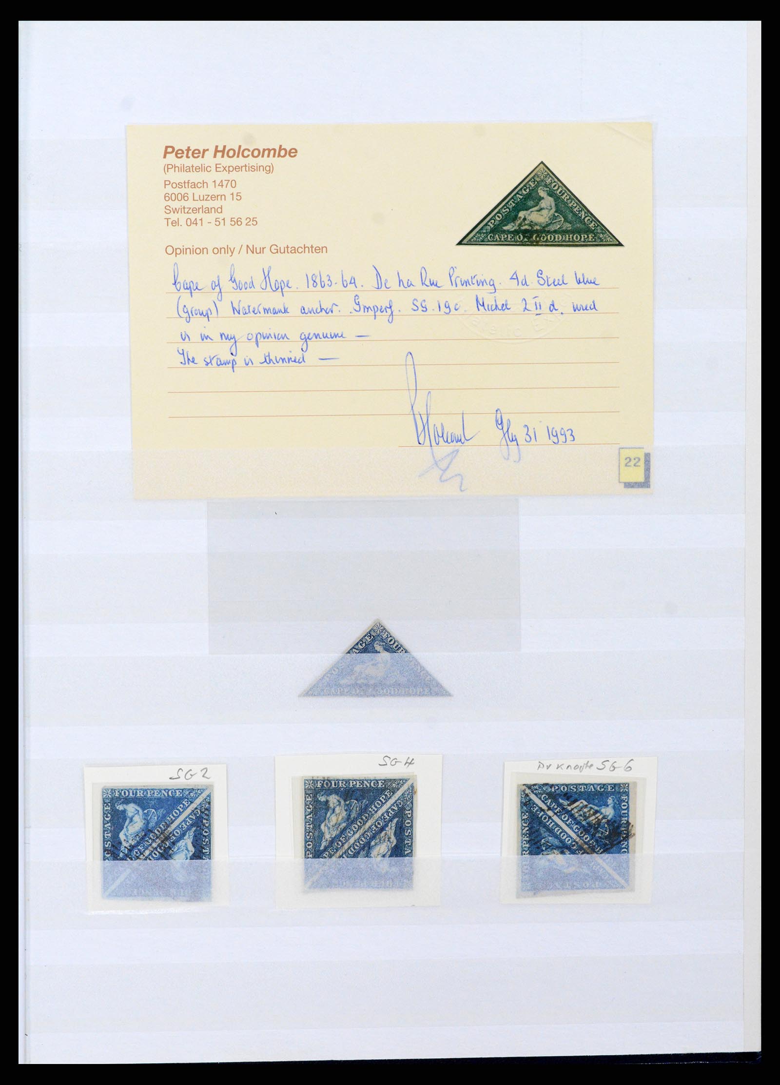 37566 001 - Postzegelverzameling 37566 Kaap de Goede Hoop 1853-1864.
