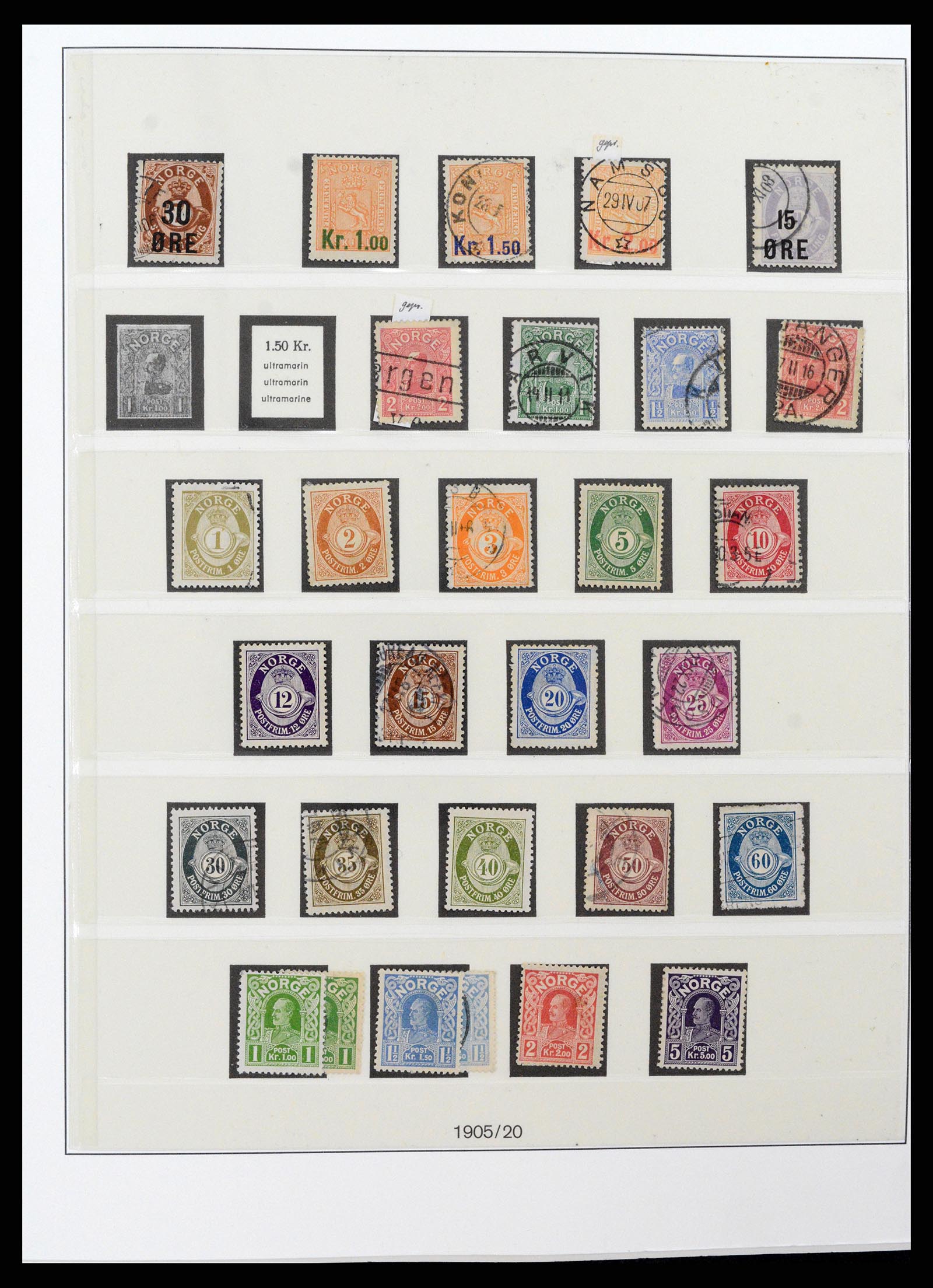 37567 005 - Postzegelverzameling 37567 Noorwegen 1855-2020!