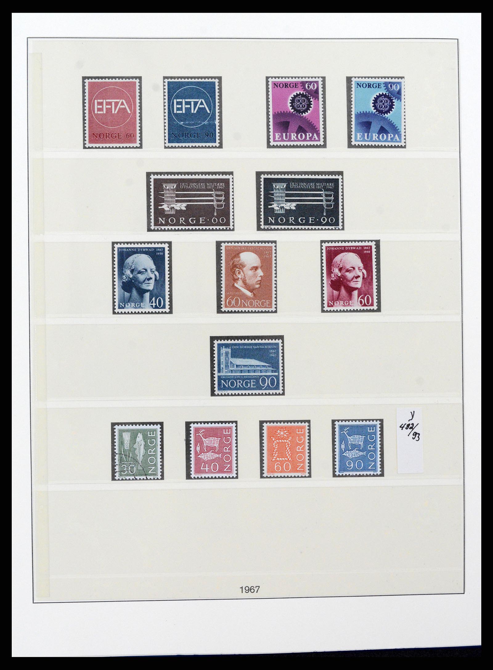 37567 034 - Postzegelverzameling 37567 Noorwegen 1855-2020!