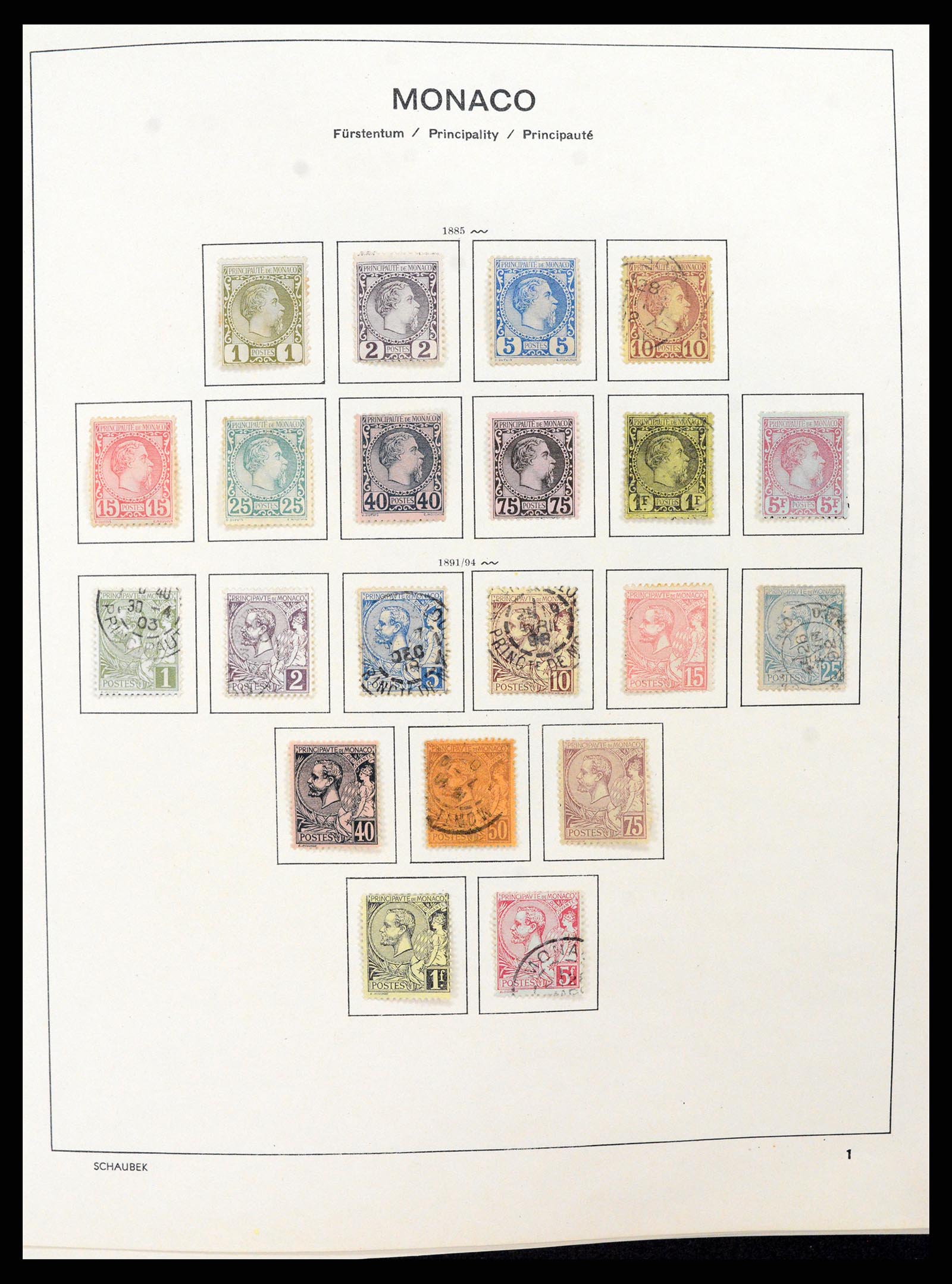 37570 001 - Postzegelverzameling 37570 Monaco 1885-2013.