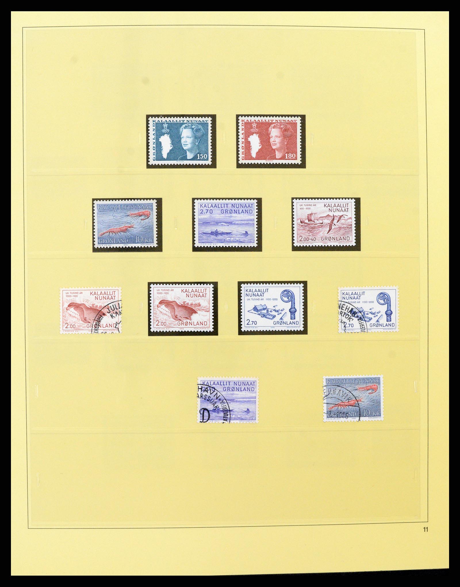 37571 014 - Postzegelverzameling 37571 Groenland 1950-2000.