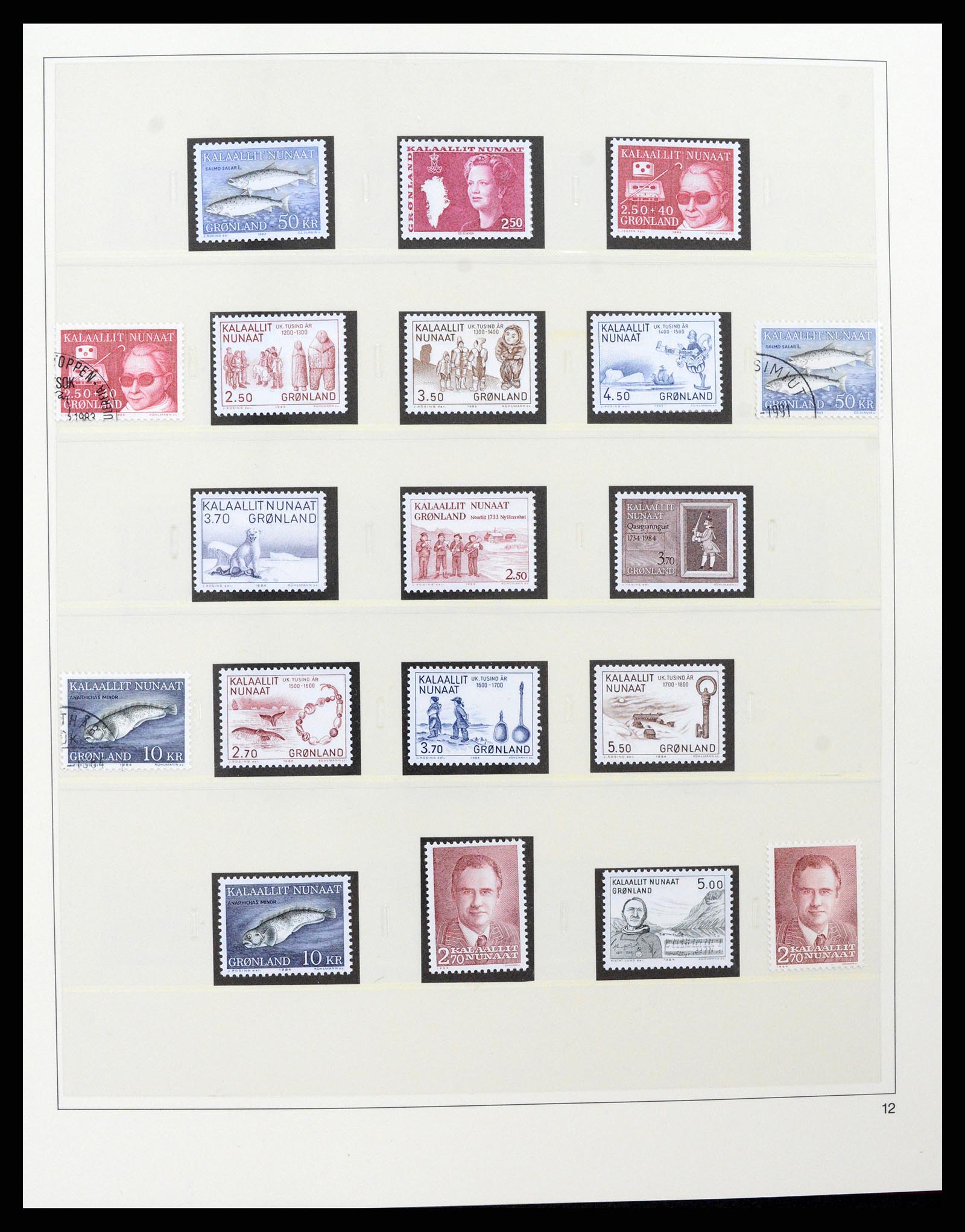 37571 015 - Postzegelverzameling 37571 Groenland 1950-2000.