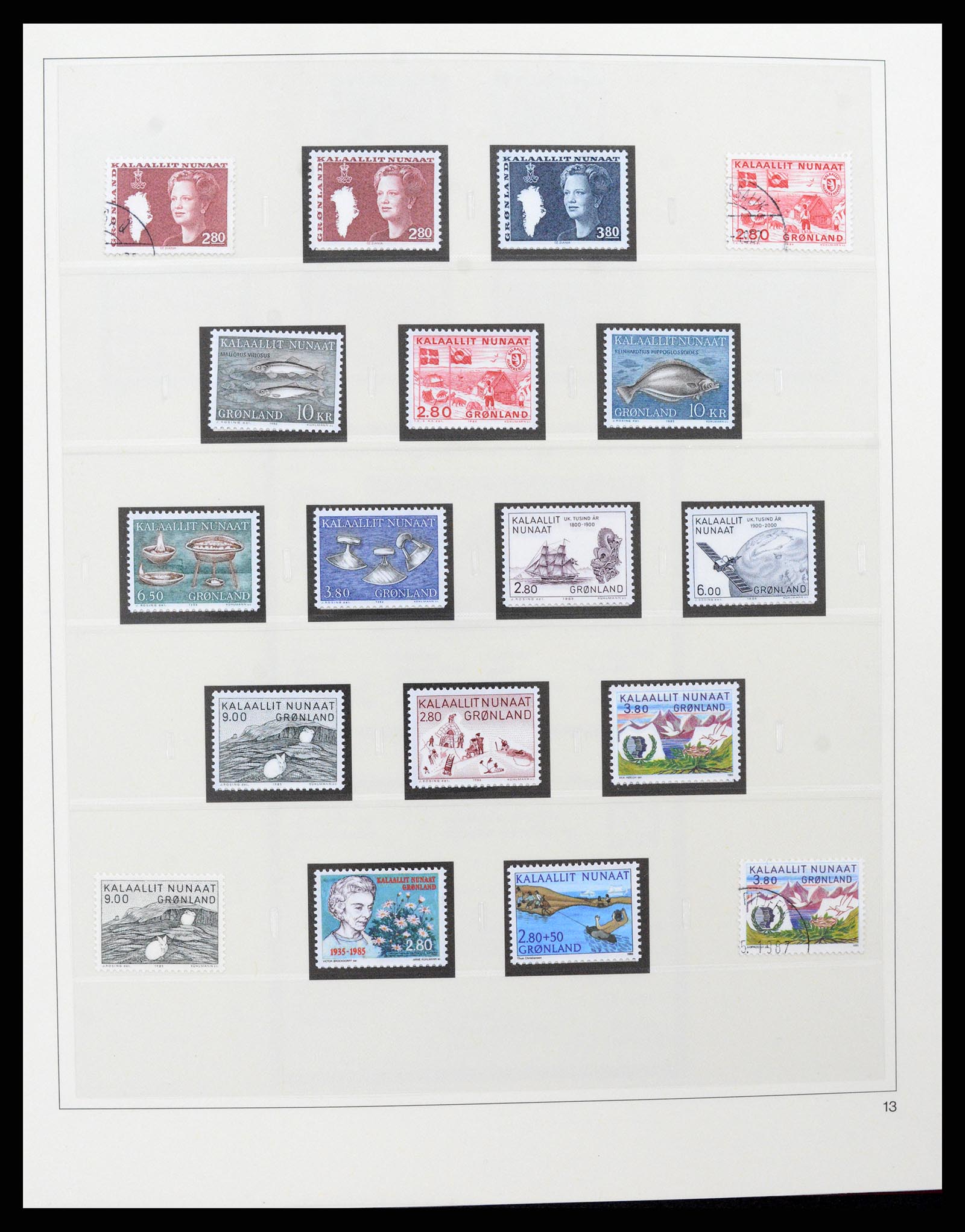 37571 016 - Postzegelverzameling 37571 Groenland 1950-2000.