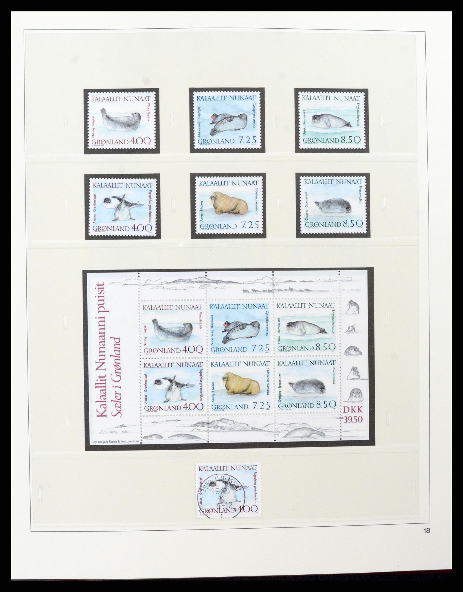 37571 022 - Postzegelverzameling 37571 Groenland 1950-2000.