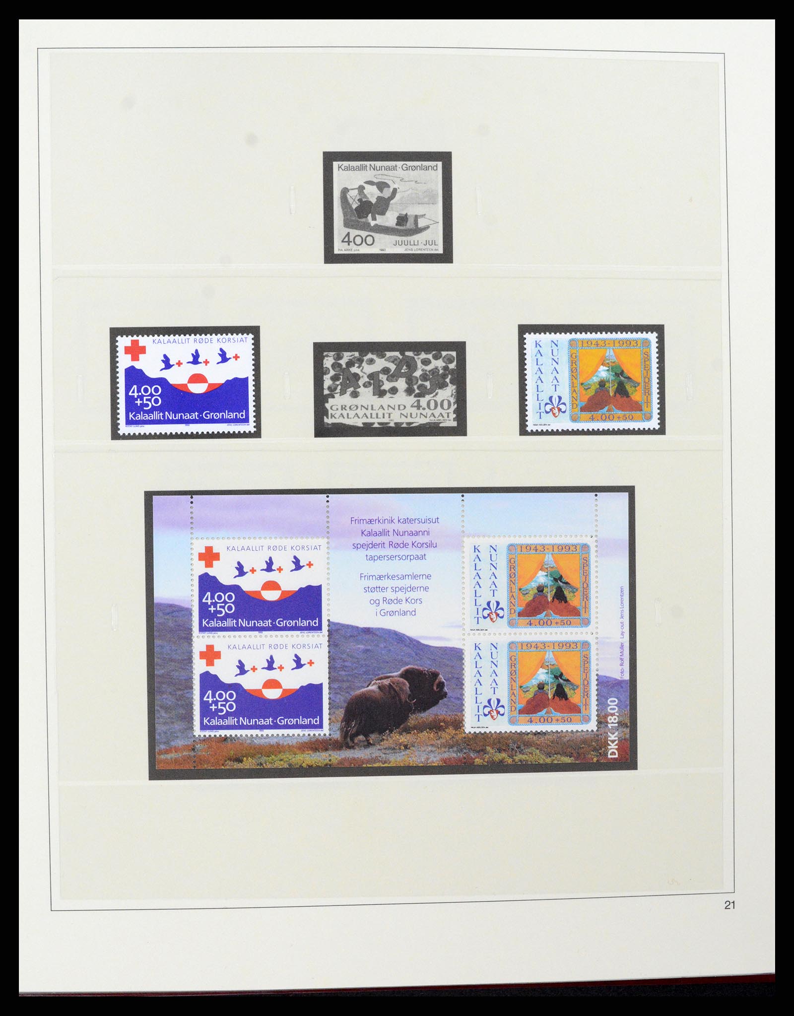 37571 025 - Postzegelverzameling 37571 Groenland 1950-2000.