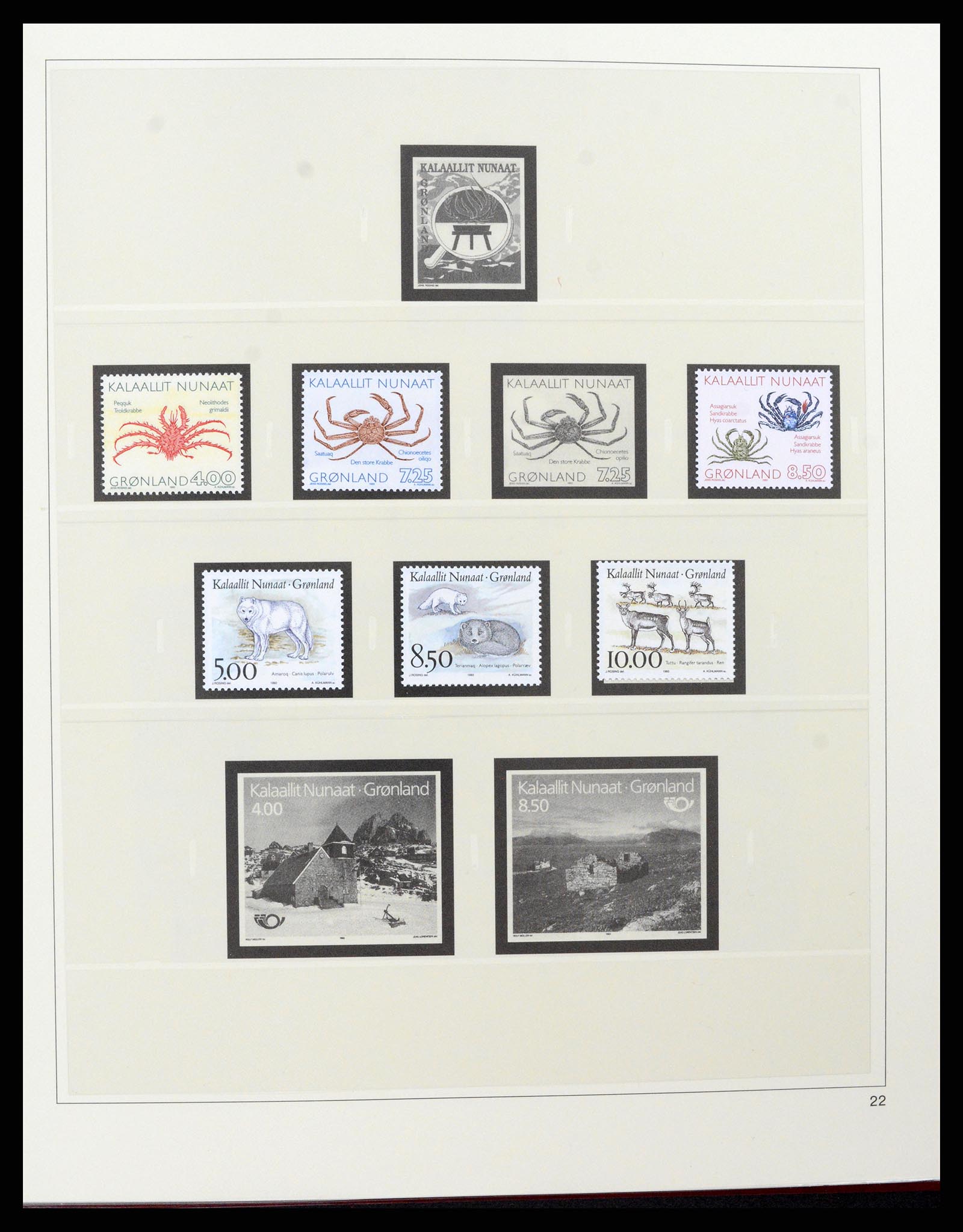 37571 026 - Postzegelverzameling 37571 Groenland 1950-2000.