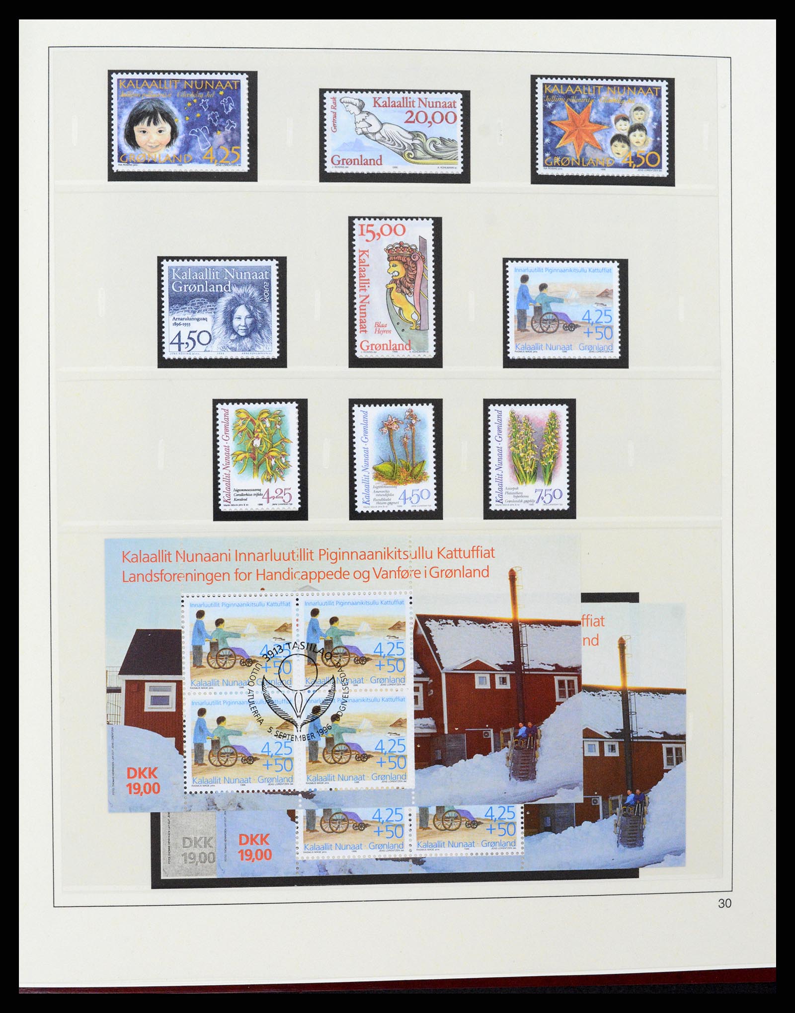 37571 036 - Postzegelverzameling 37571 Groenland 1950-2000.