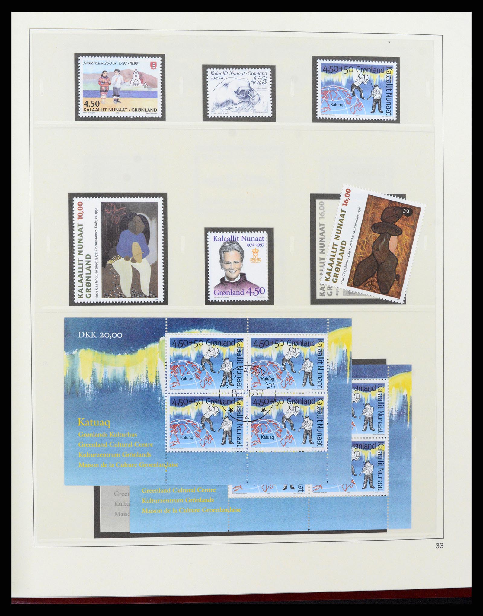 37571 040 - Postzegelverzameling 37571 Groenland 1950-2000.
