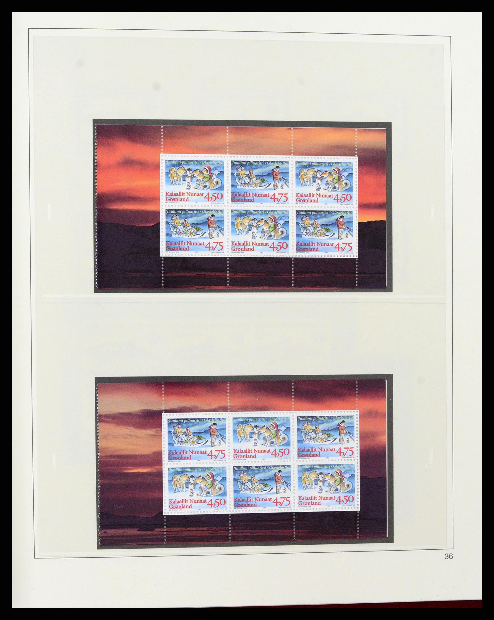 37571 044 - Postzegelverzameling 37571 Groenland 1950-2000.