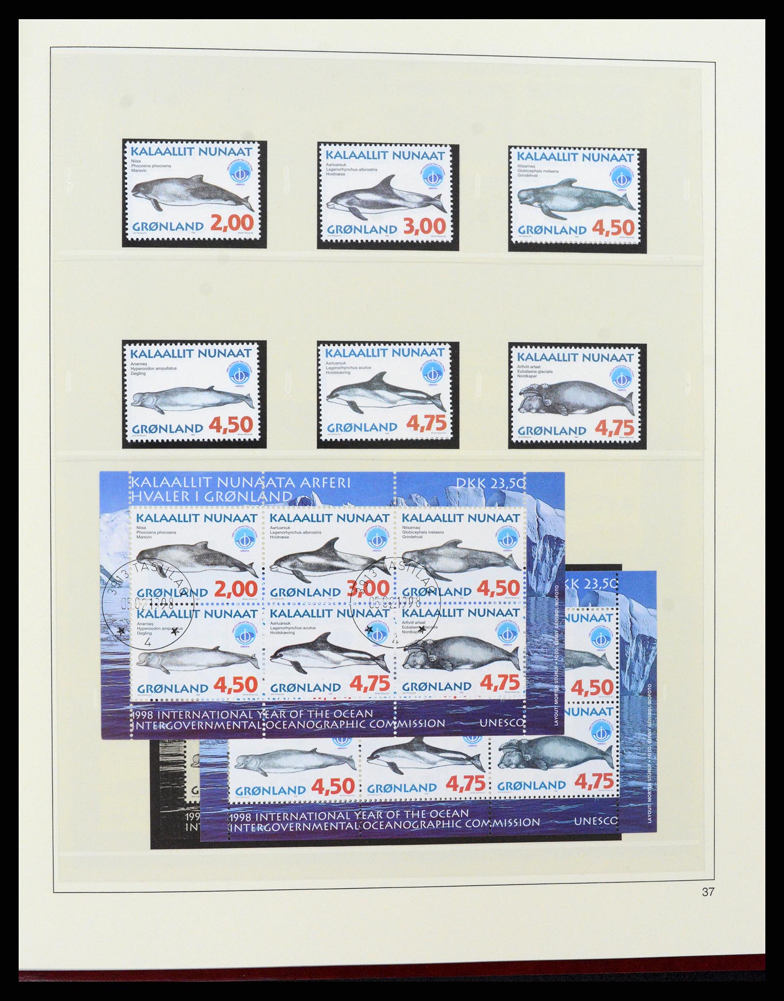 37571 045 - Postzegelverzameling 37571 Groenland 1950-2000.