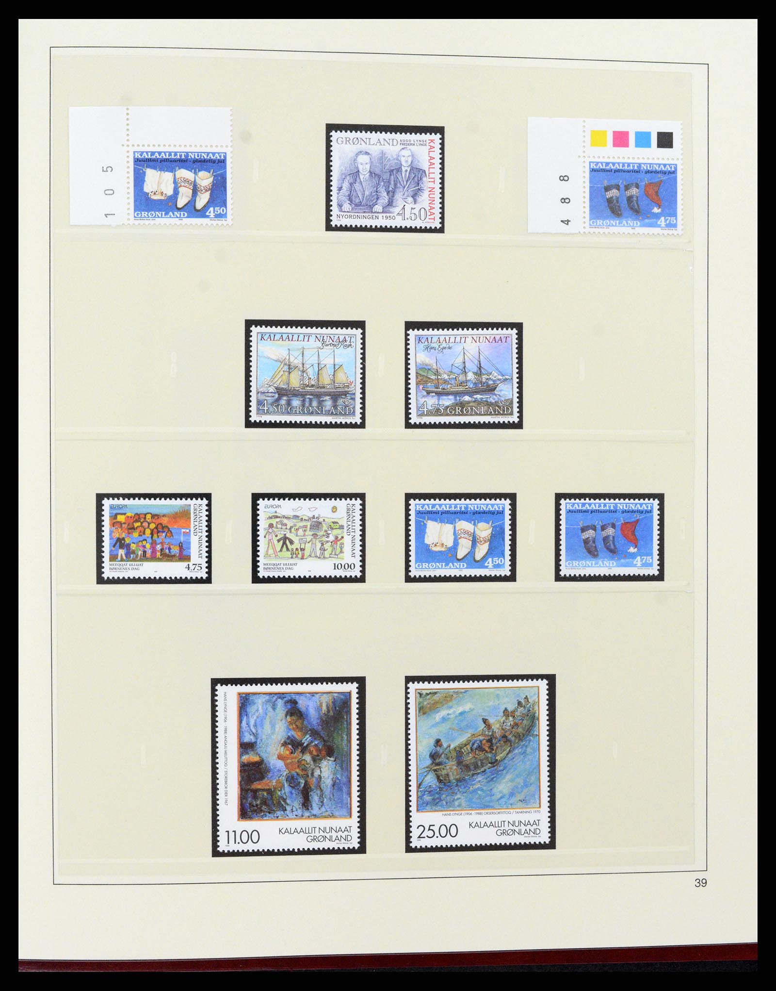 37571 048 - Postzegelverzameling 37571 Groenland 1950-2000.