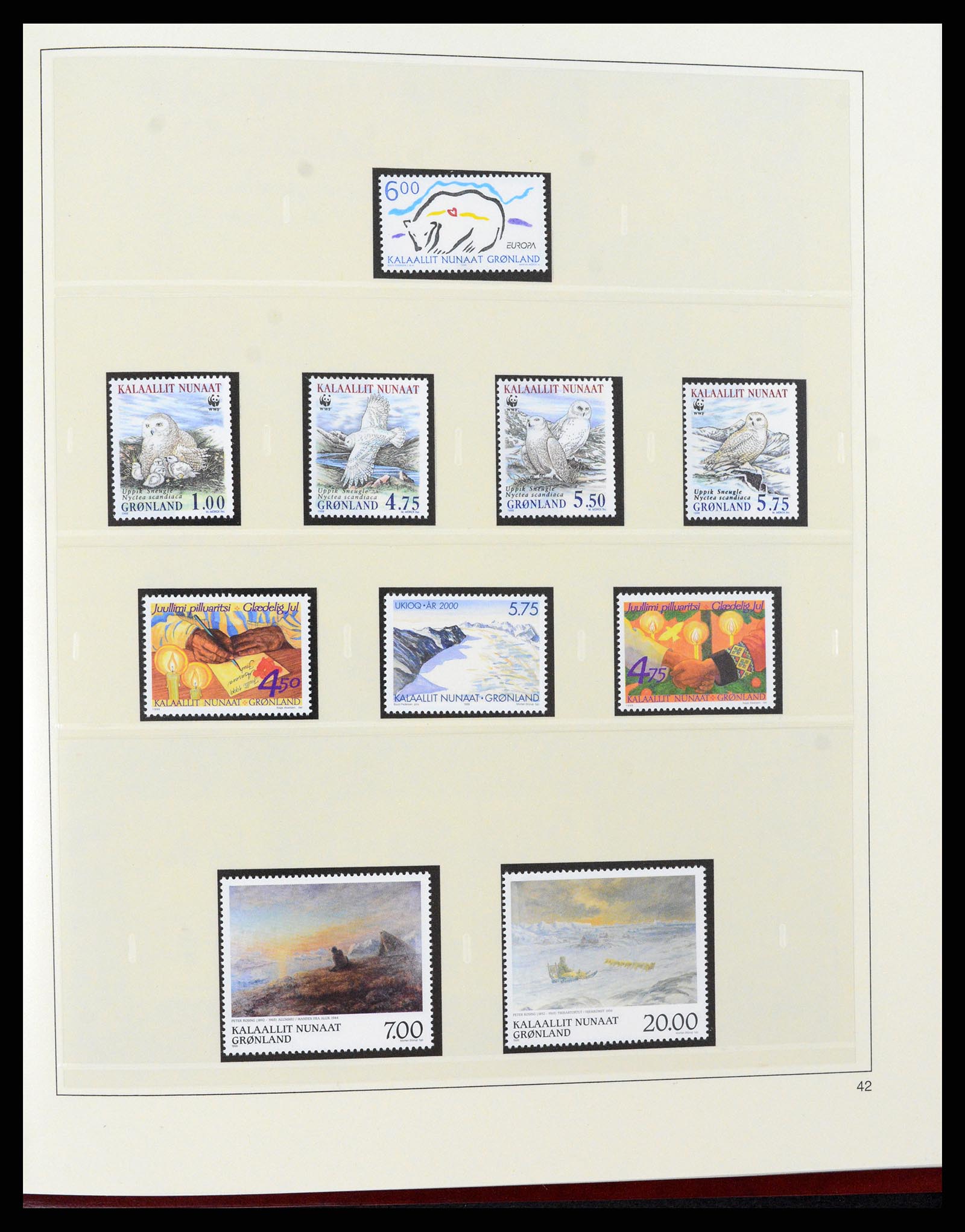37571 051 - Postzegelverzameling 37571 Groenland 1950-2000.